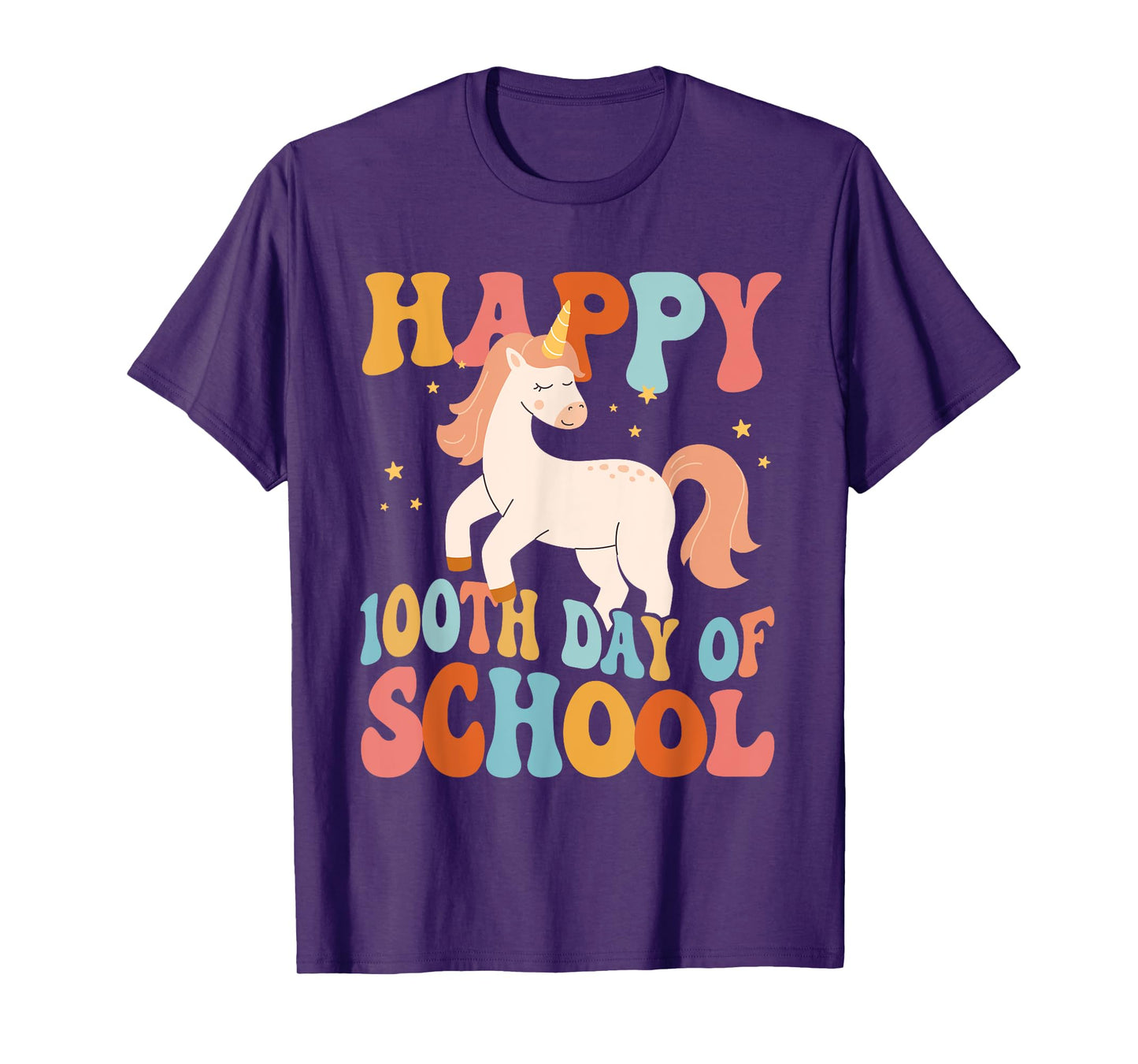 Happy 100th Day Of School Unicorn Teachers Kids Students T-Shirt