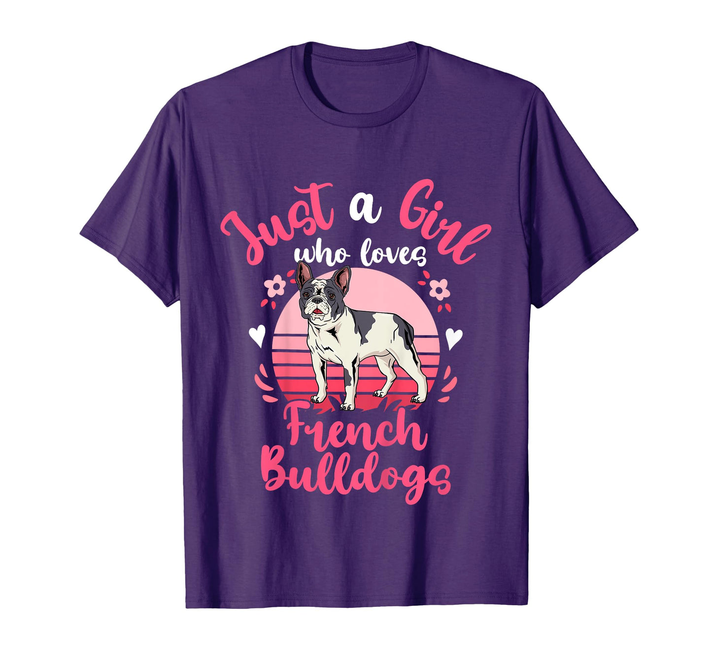 Kids French Bulldog Just a Girl Who Loves French Bulldogs T-Shirt