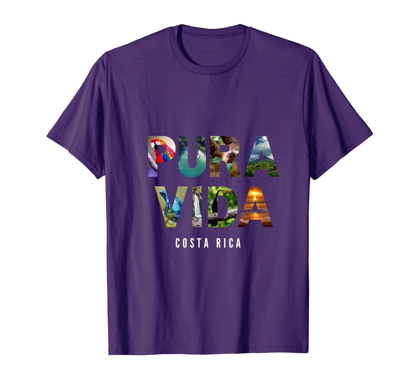 Pura Vida Costa Rica Tropical Vacation Souvenir T-Shirt