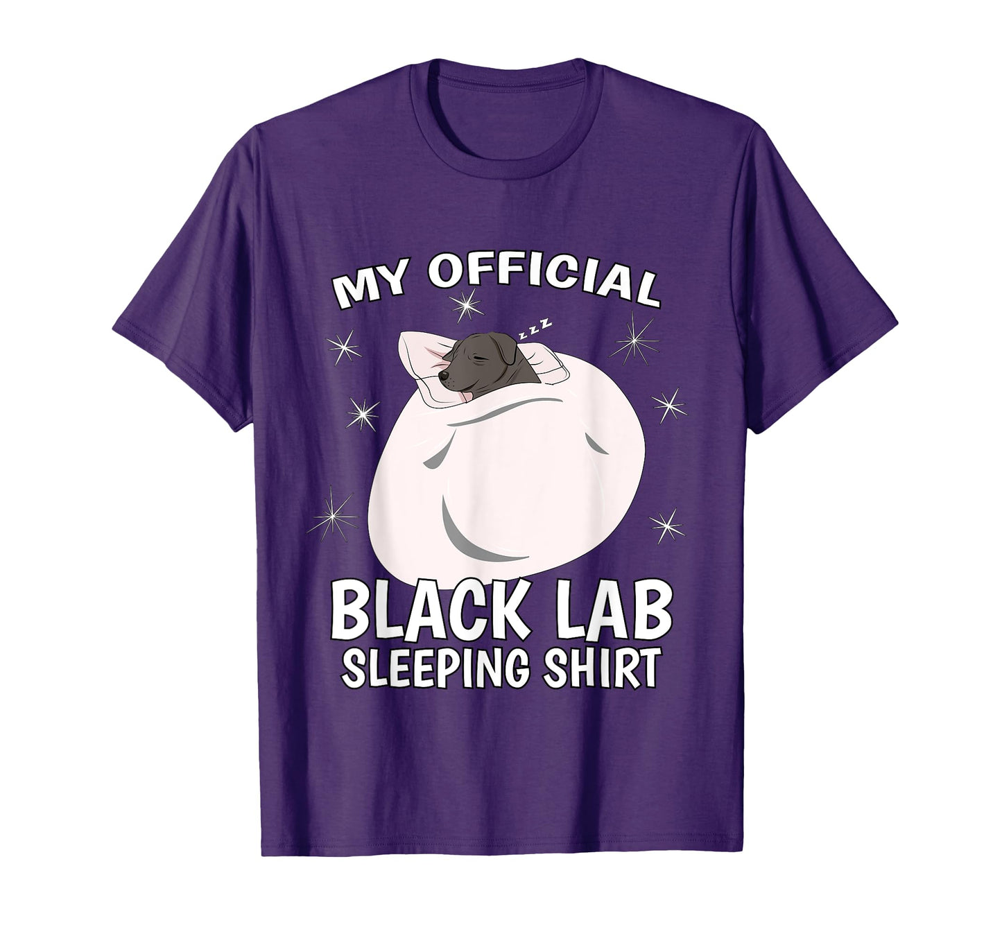 My Official Sleeping Shirt PJ Pajama Top Black Lab Labrador T-Shirt