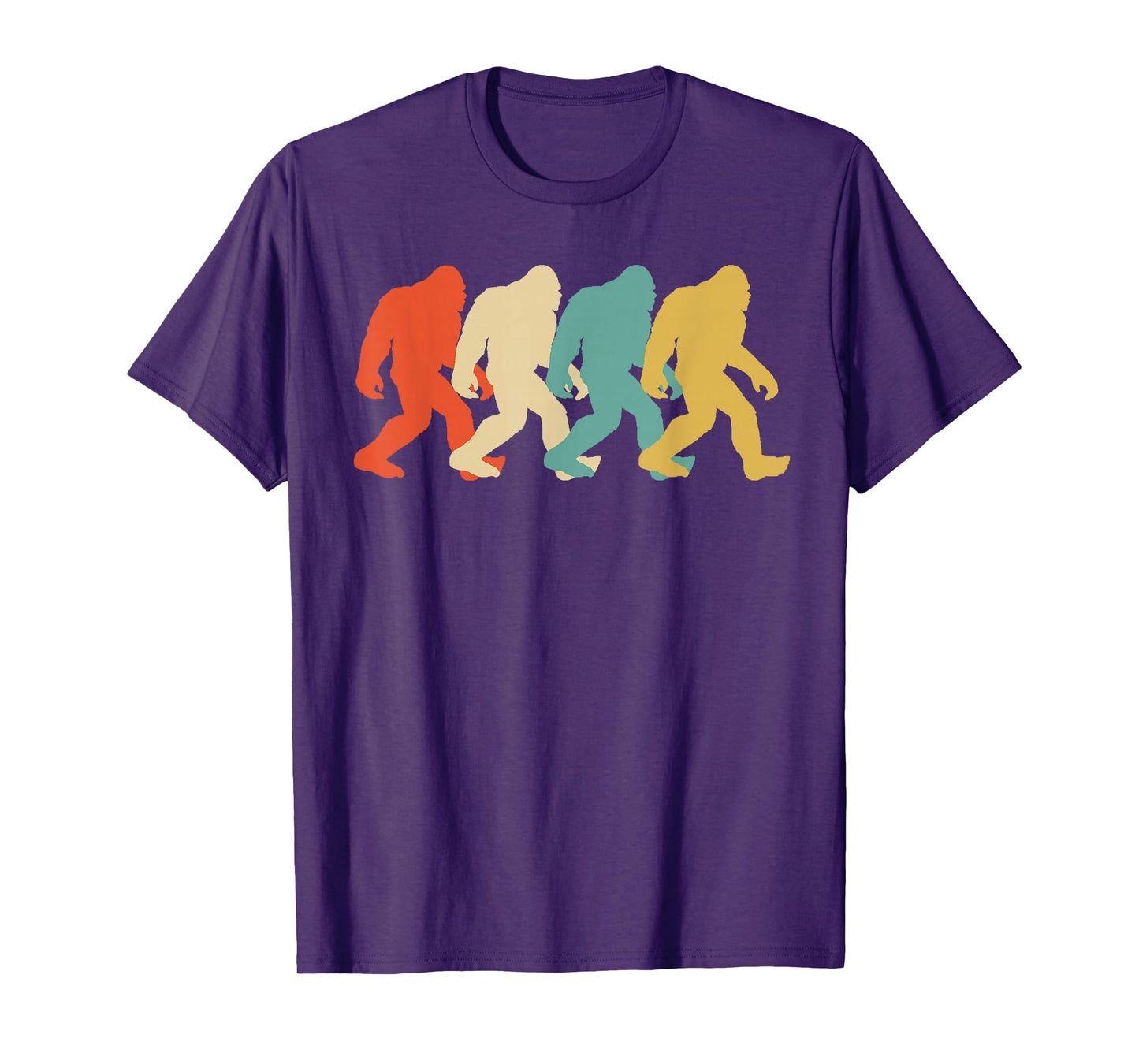 Bigfoot Silhouette Retro Pop Art Sasquatch Graphic T-Shirt T-Shirt