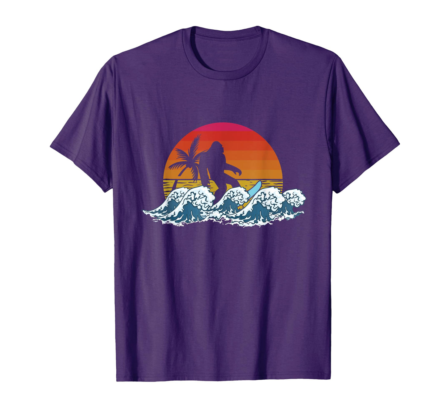 Retro Yeti Sasquatch Bigfoot Surfer | Surfing Summer T-Shirt