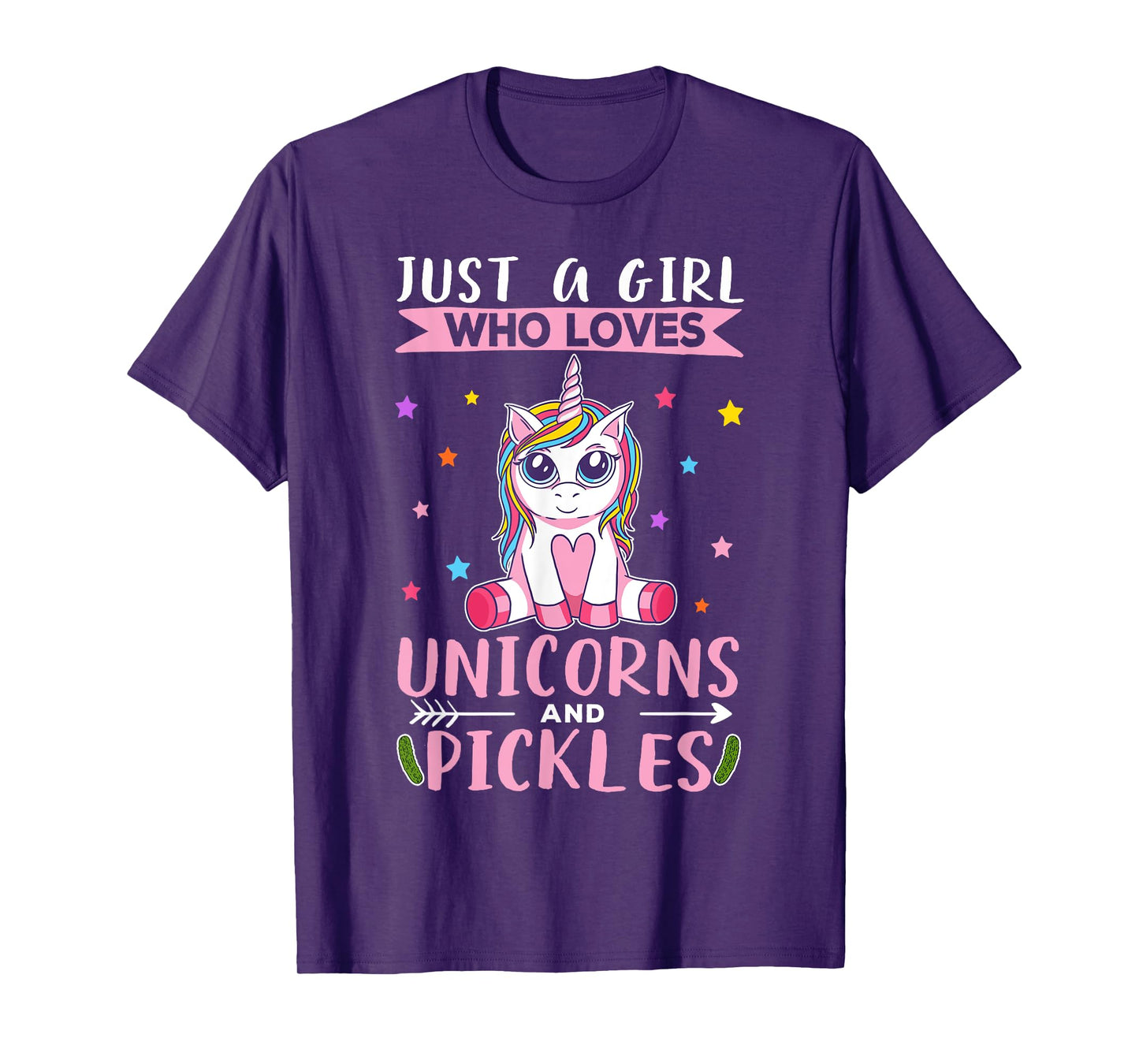 Just A Girl Who Loves Unicorns And Pickles Unicorn T-Shirt