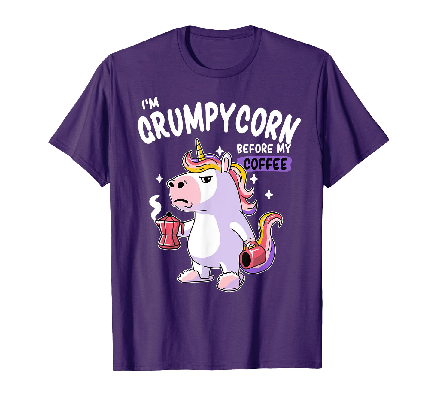 Grumpycorn - Grumpy Before The First Coffee - Funny Unicorn T-Shirt