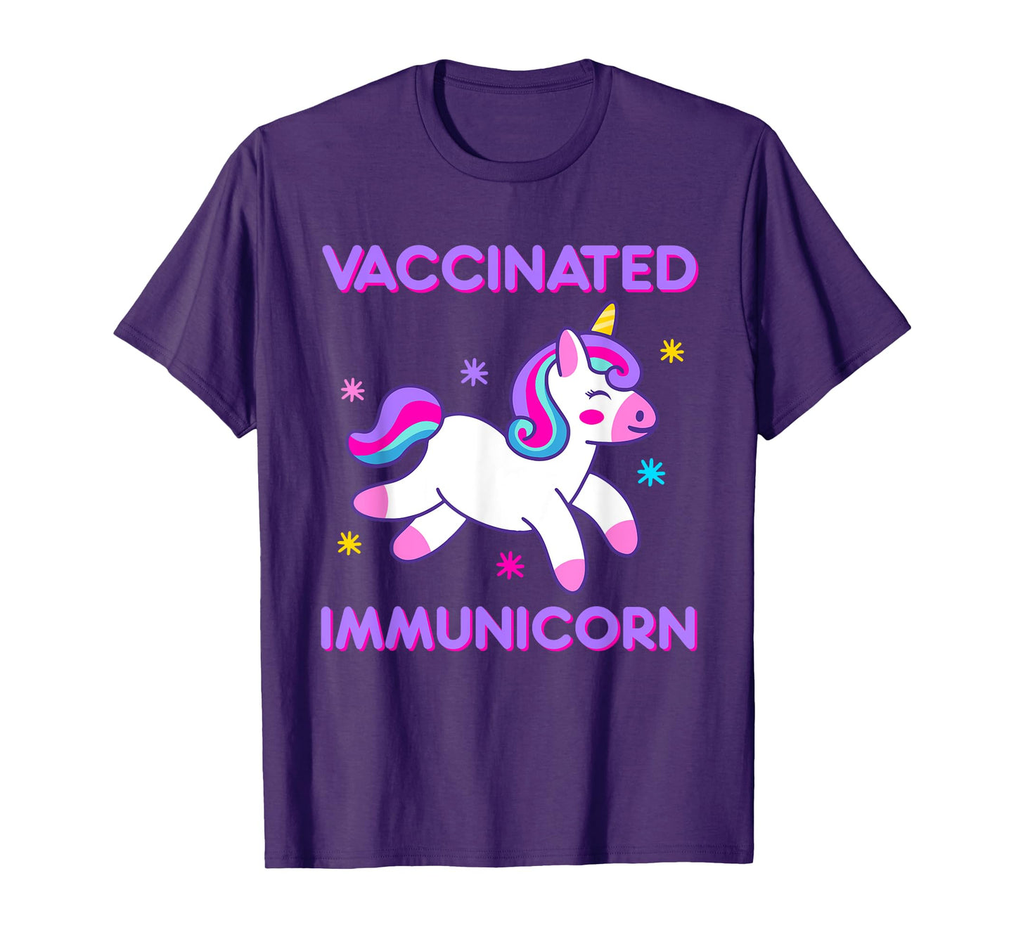 Vaccinated Immunicorn Funny Unicorn Pun Vaccination Vaccine T-Shirt