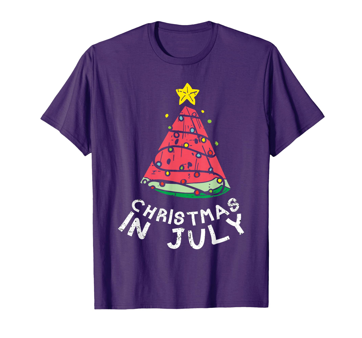 Christmas In July Watermelon Xmas Tree Summer Men Women Kids T-Shirt