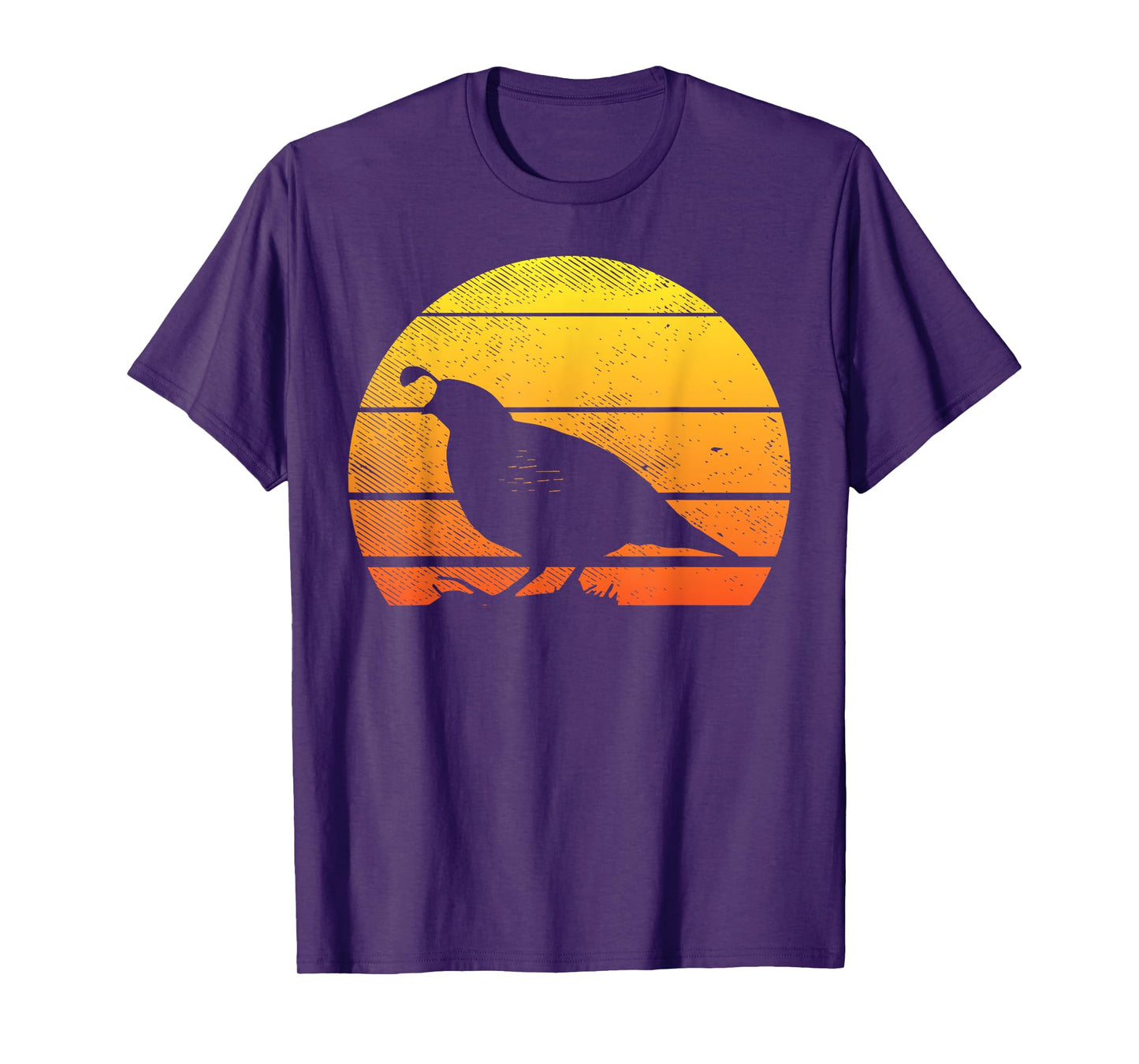 Quail Bird Sunset Retro Pheasant Hunting Bow Hunter Gift T-Shirt
