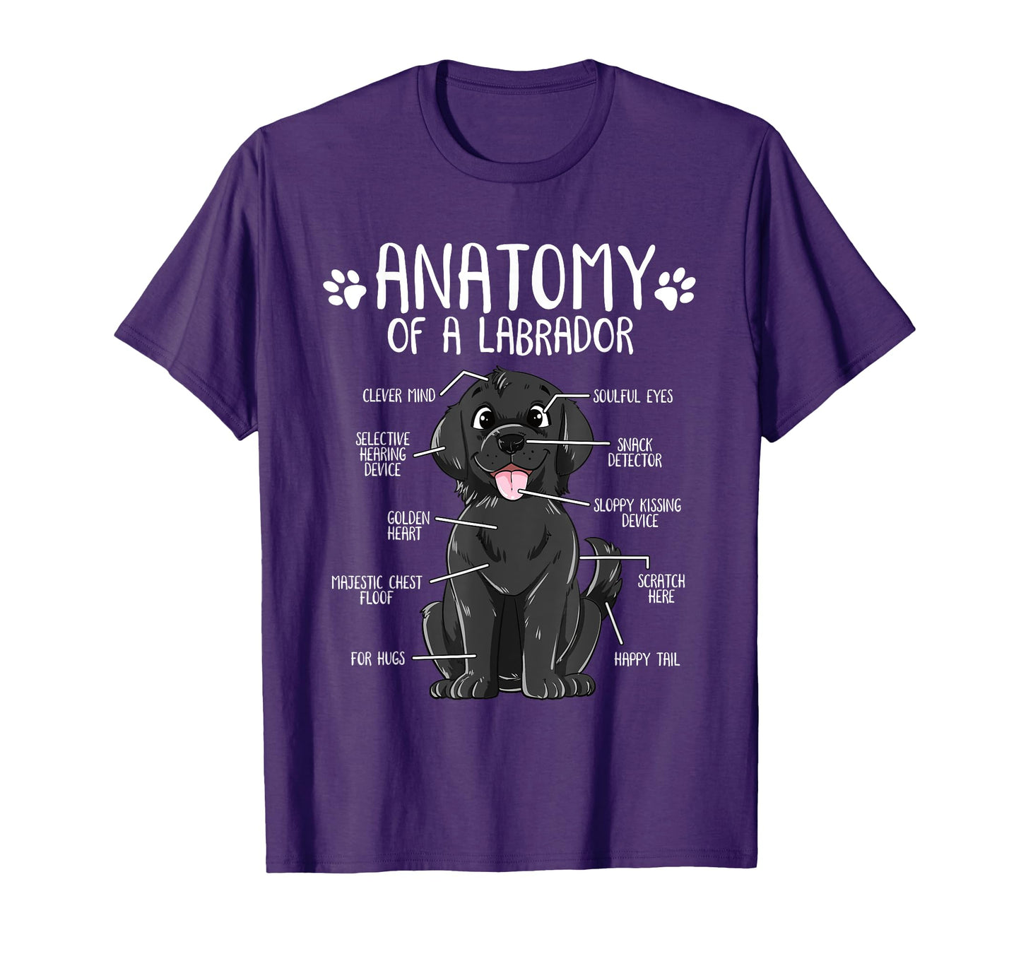 Funny Anatomy Labrador Retriever Black Lab Dog Owner T-Shirt