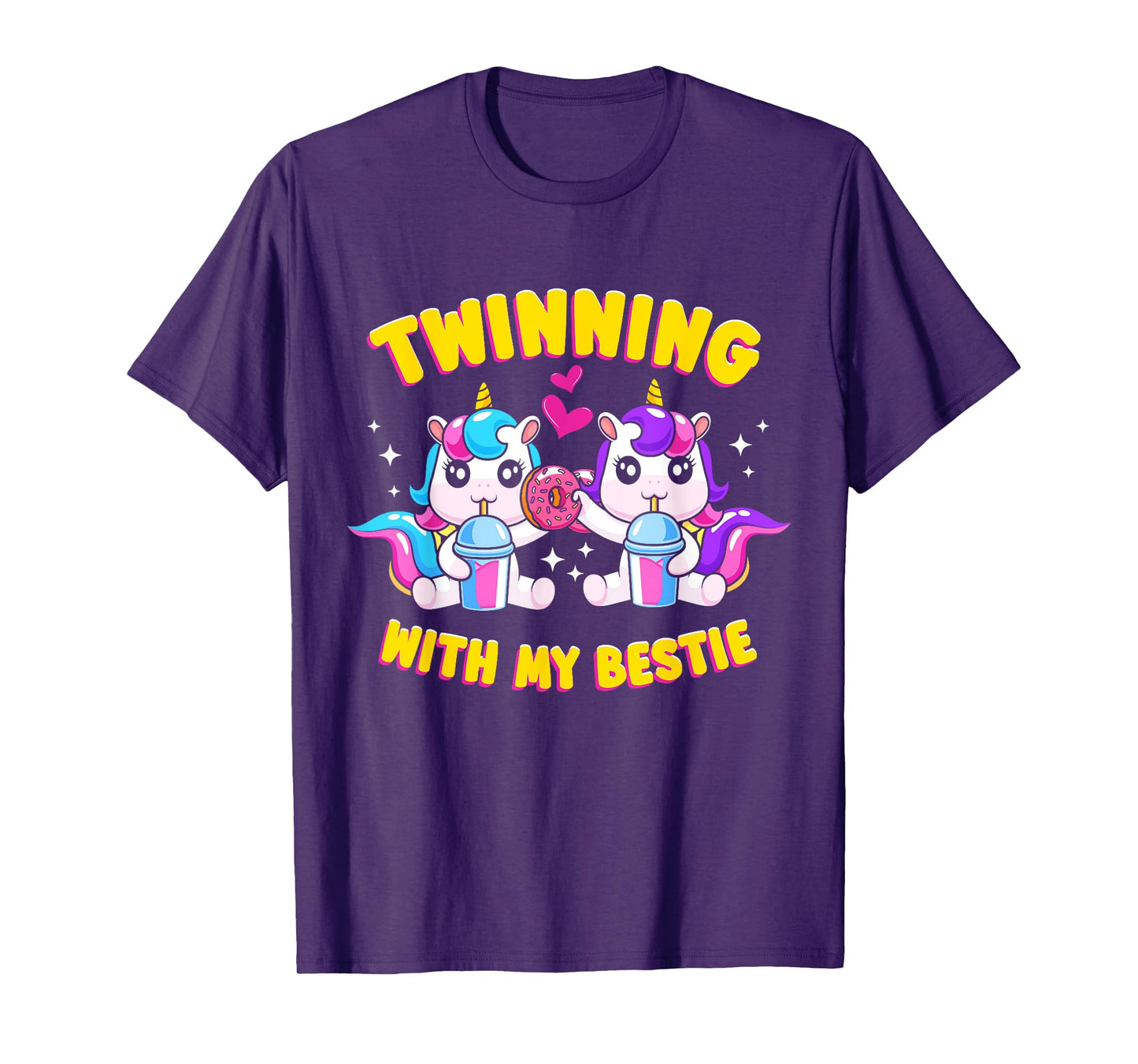 Twinning Bestie Friends Matching Twinning Unicorn T-Shirt