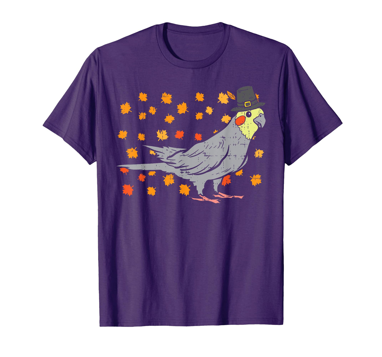 Pilgrim Cockatiel Bird Thanksgiving Fall Autumn Animal Gift T-Shirt