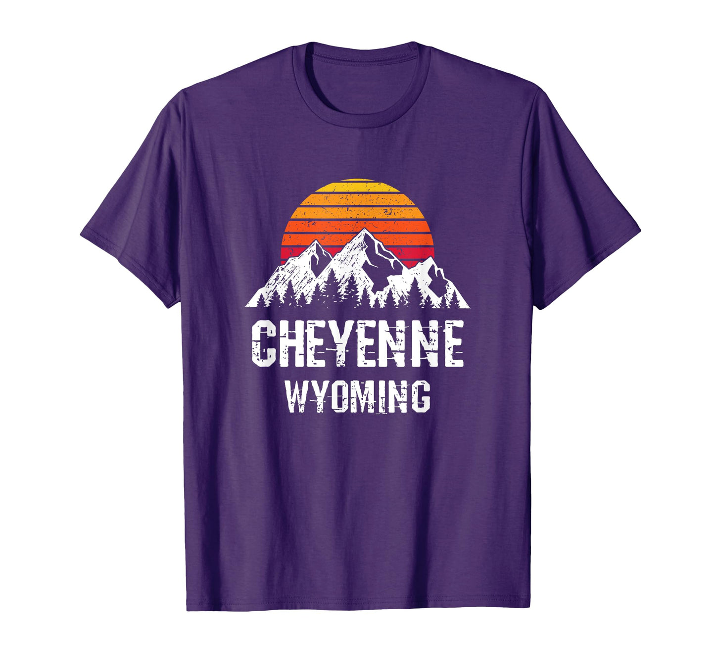 Cheyenne Wyoming T-Shirt Distressed Retro Gift T-Shirt