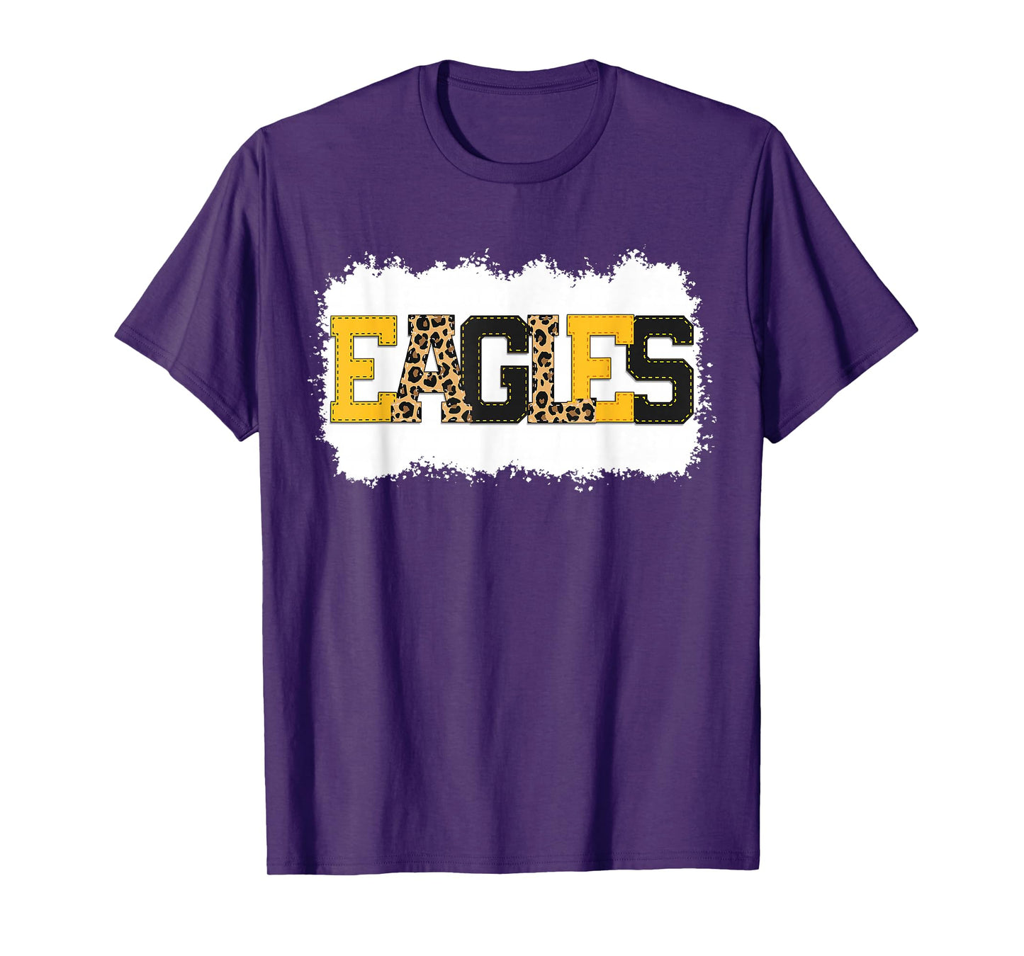 School Spirit Mascot Eagles Leopard Print Teacher Shirt T-Shirt