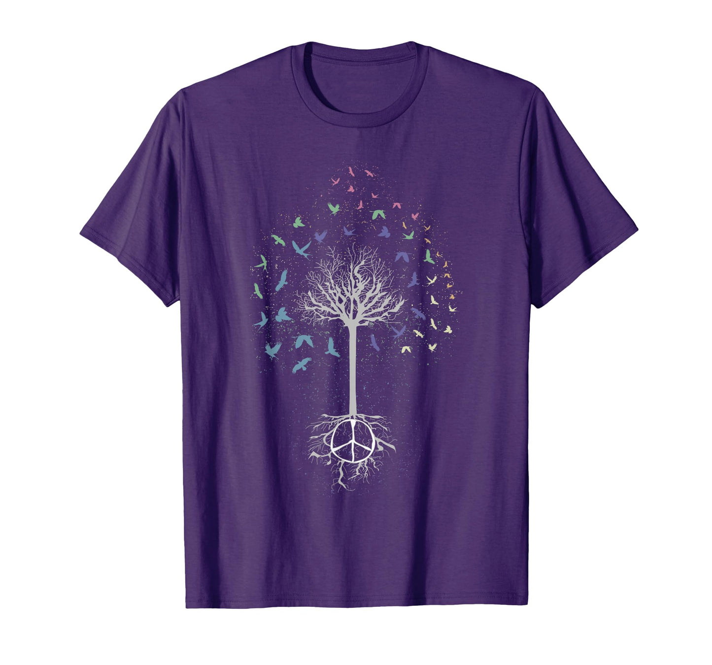 InGENIUS Peace Signs World Peace Tree Freedom Dove Birds Environmental Unisex-Adults T-Shirt
