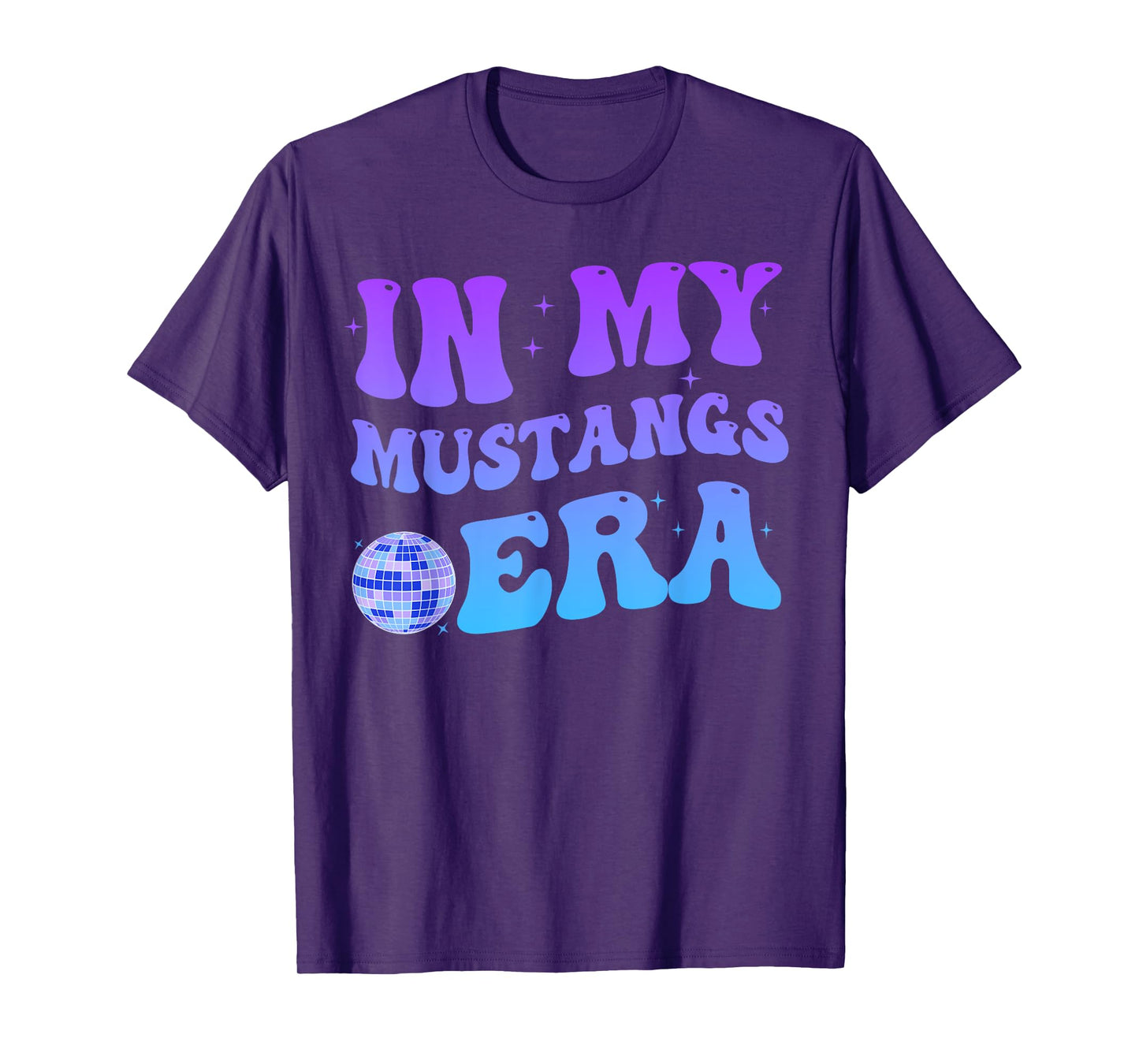 In My Mustangs Era Back to School Spirit Game Retro Groovy T-Shirt