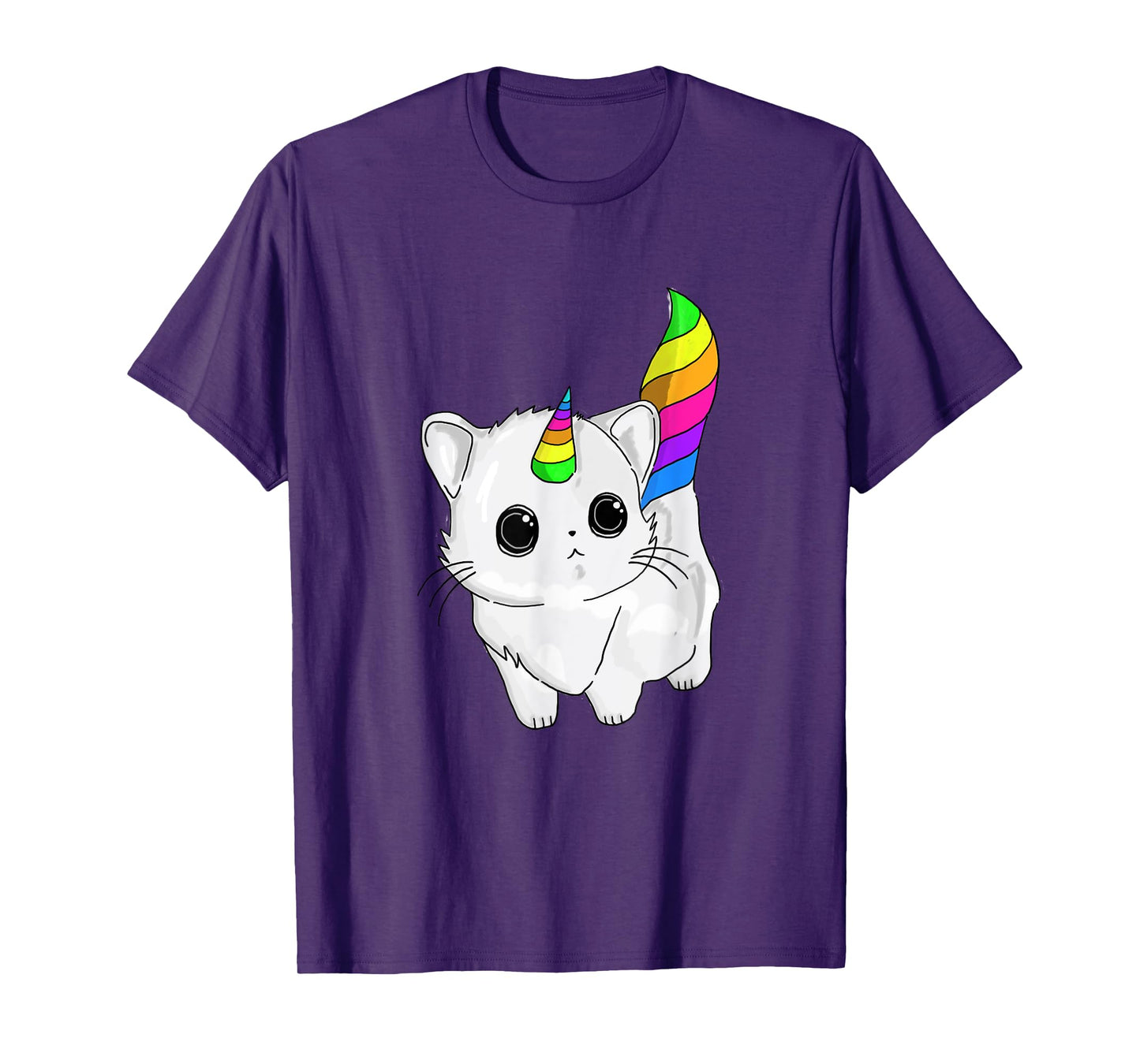 Caticorn Tshirt Unicorn Cat Shirt Rainbow Girls Boys Adults T-Shirt