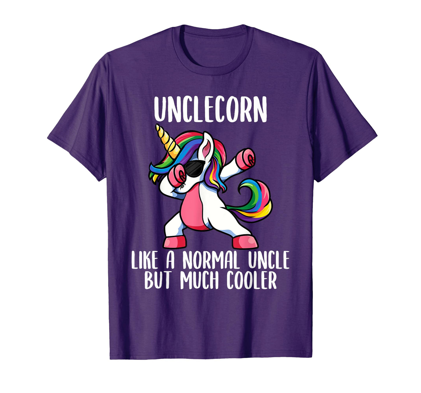 Magical Unicorn Family Matching Outfit Co. UncleCorn Cute T-Shirt, Unicorn Uncle Niece Fun Match Up Adult Tee, Black, Small