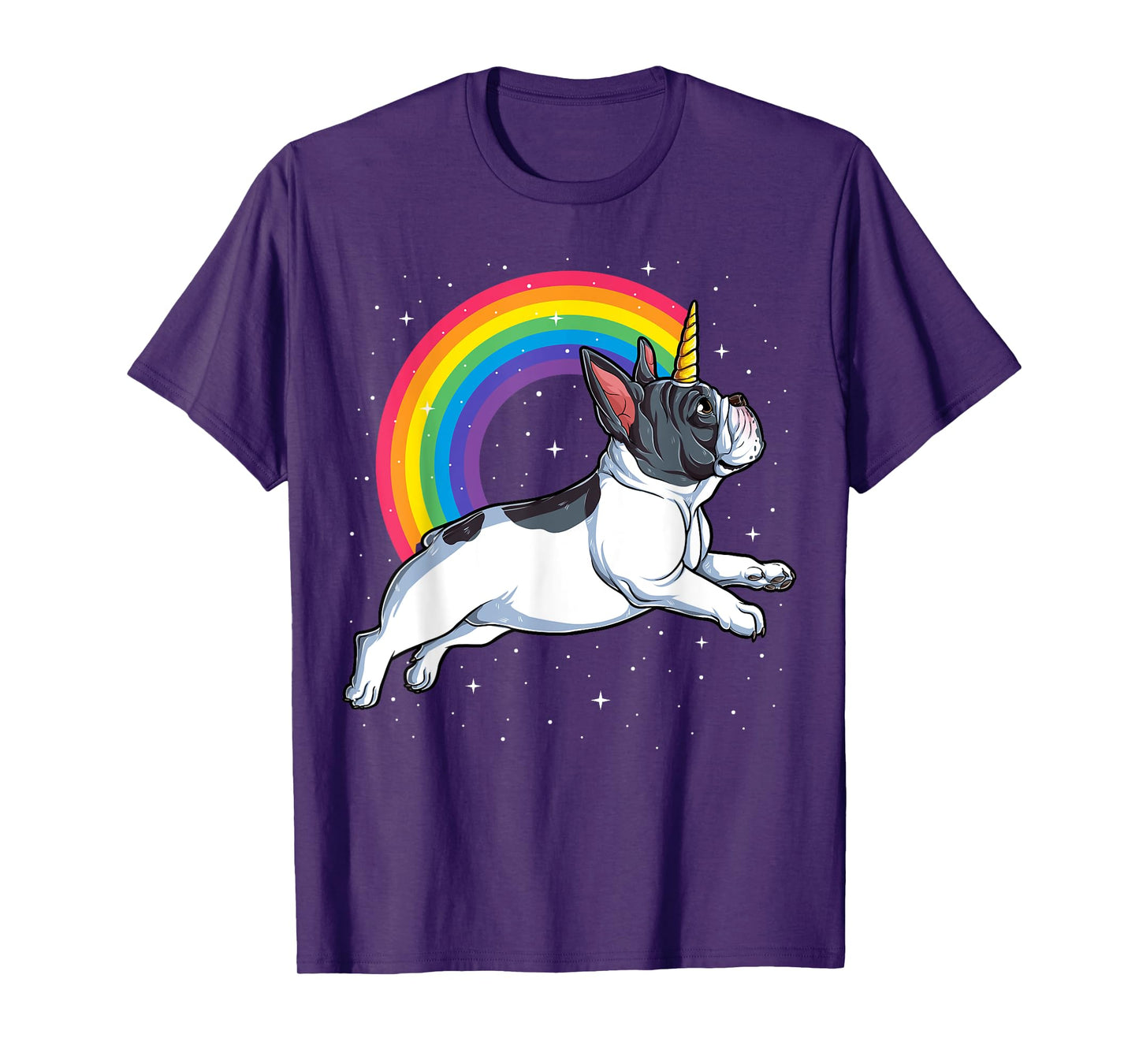 French Bulldog Unicorn Shirt Girls Space Galaxy Frenchicorn T-Shirt