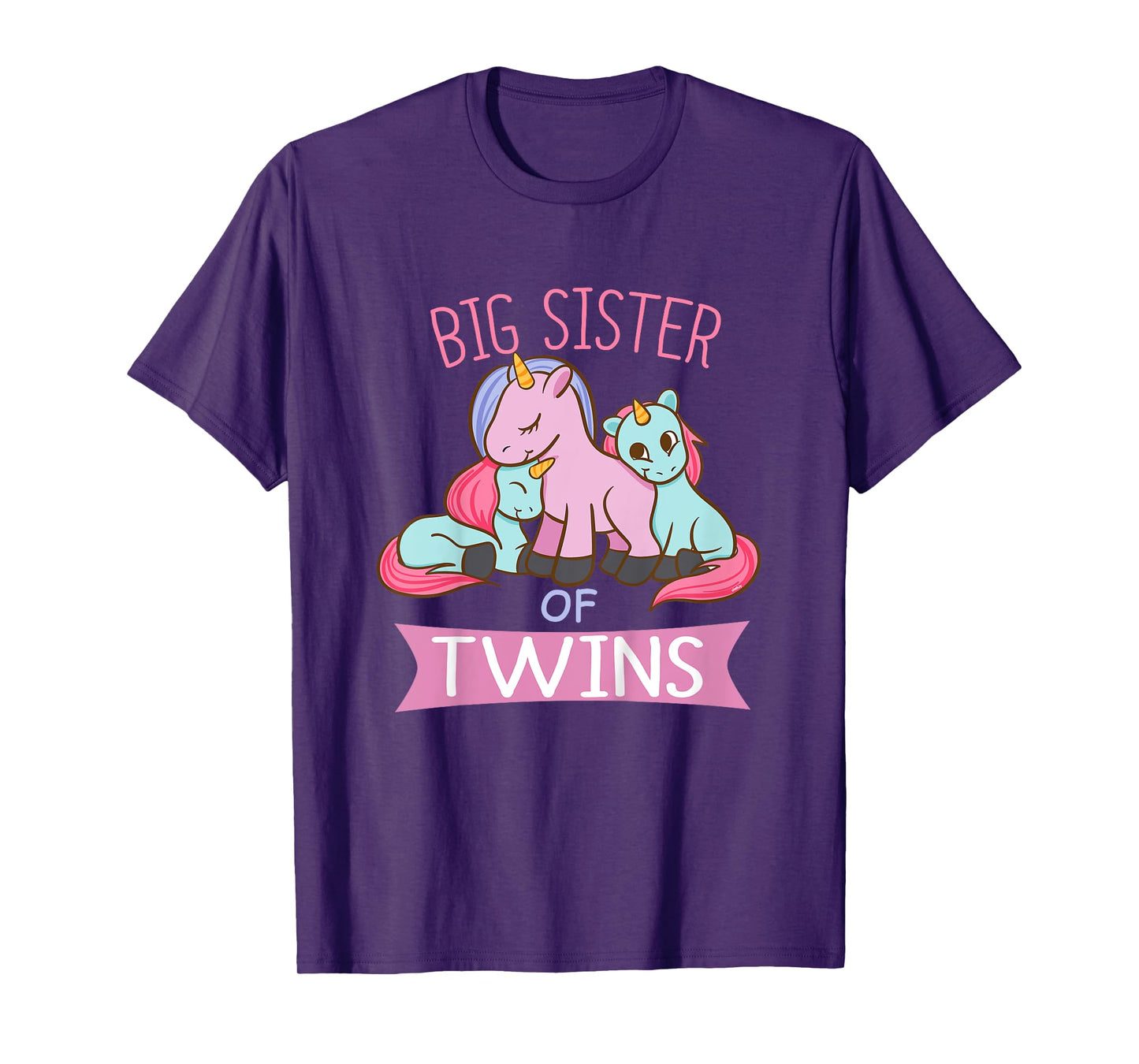 Big Sister of Twins T-Shirt Unicorn Twin T-Shirt