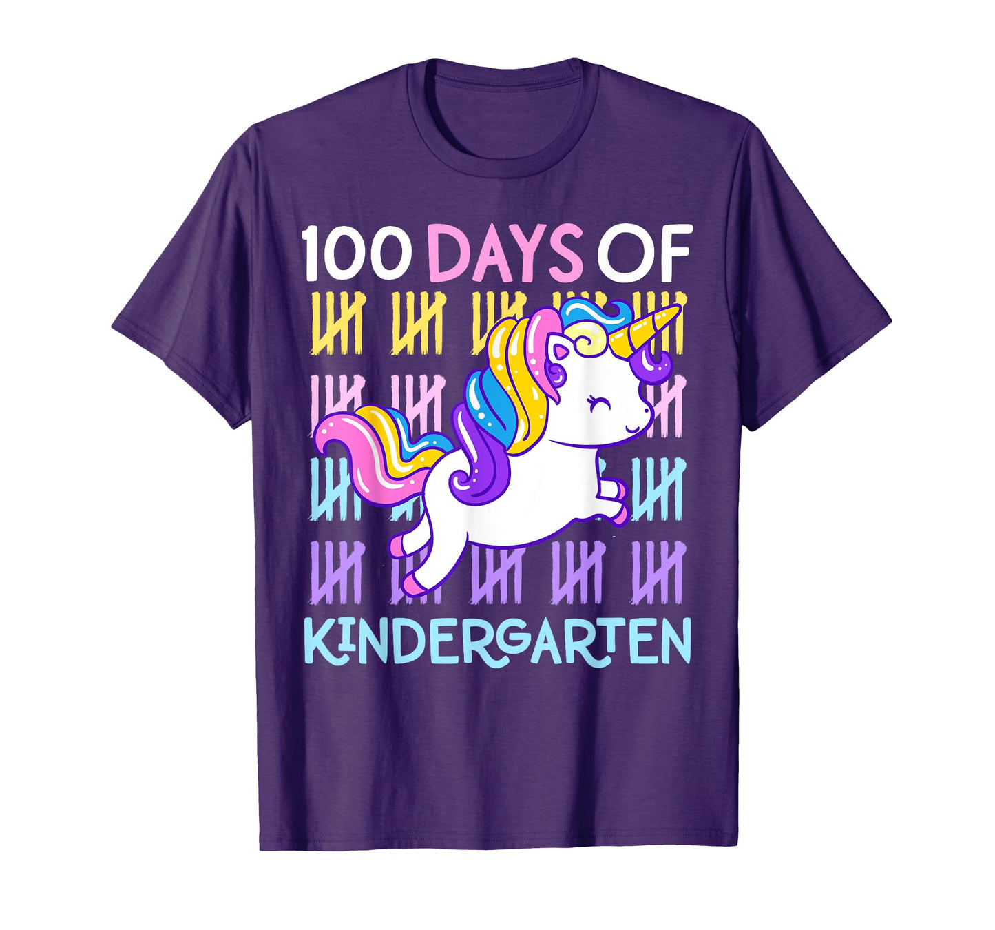 100 Days of Kindergarten Unicorn Girls 100 Days of School T-Shirt