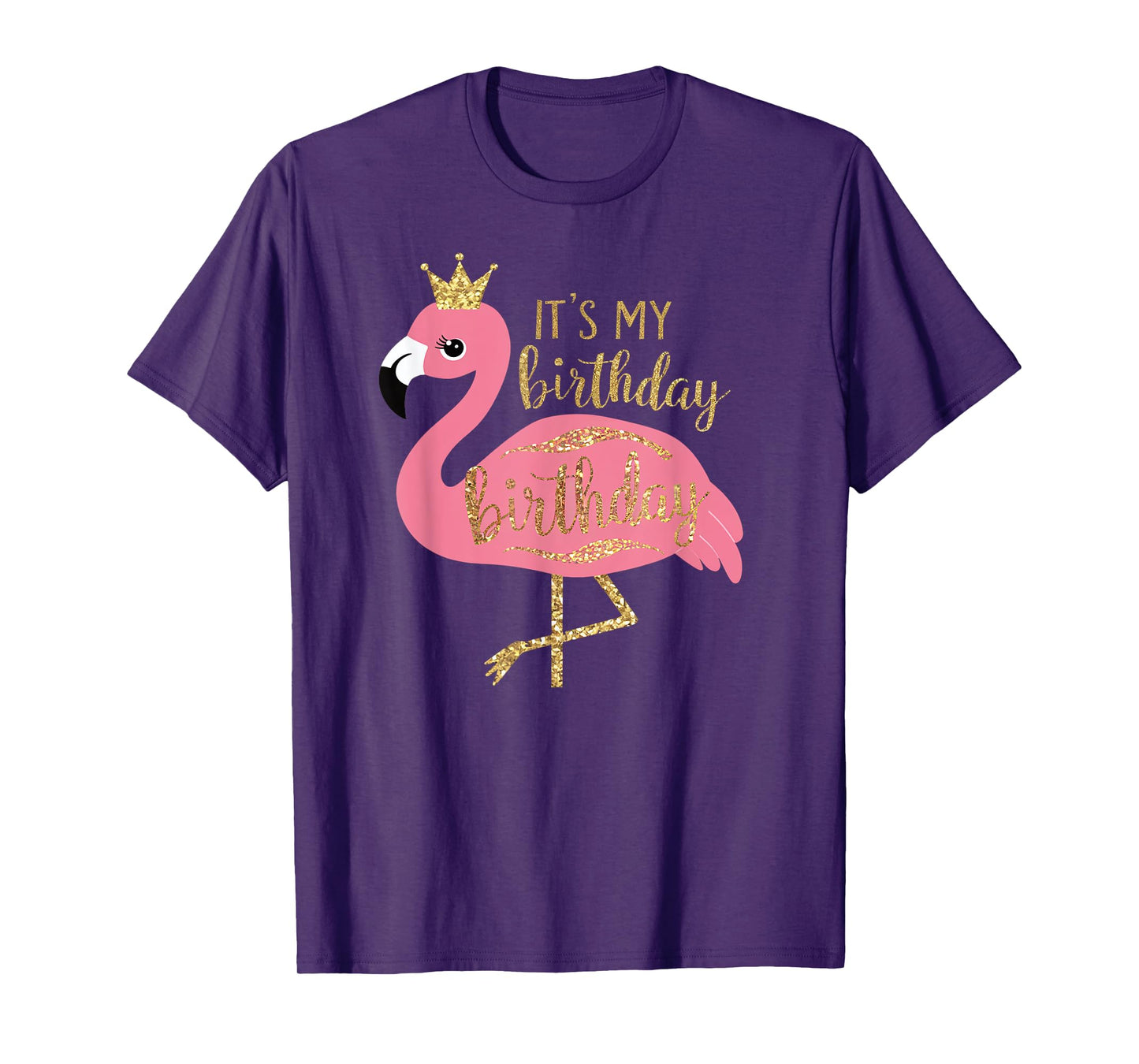Womens It's My Birthday Princess Flamingo Girls Kids Gifts T-Shirt