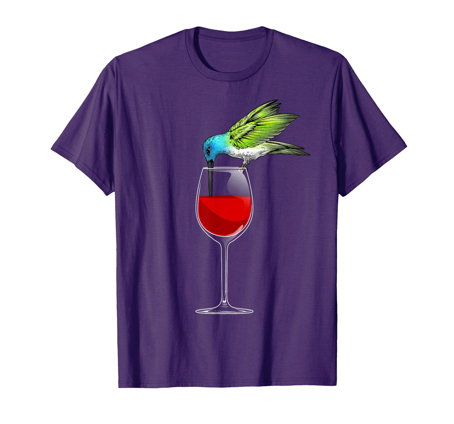 Cool Hummingbird For Men Women Wine Glass Animal Bird Lover T-Shirt