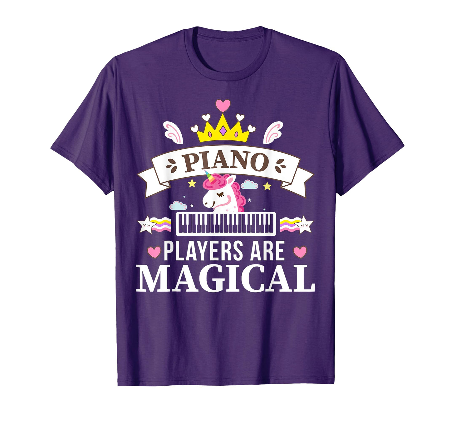 Piano Player Girl, Unicorn Student Learning Pianist Music T-Shirt
