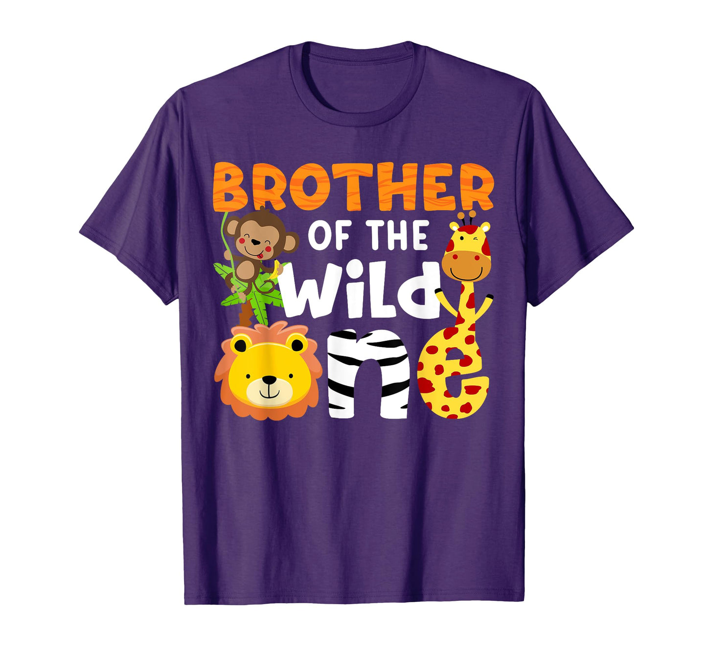 Brother of the Wild One Zoo Theme Bday Safari Jungle Animals T-Shirt
