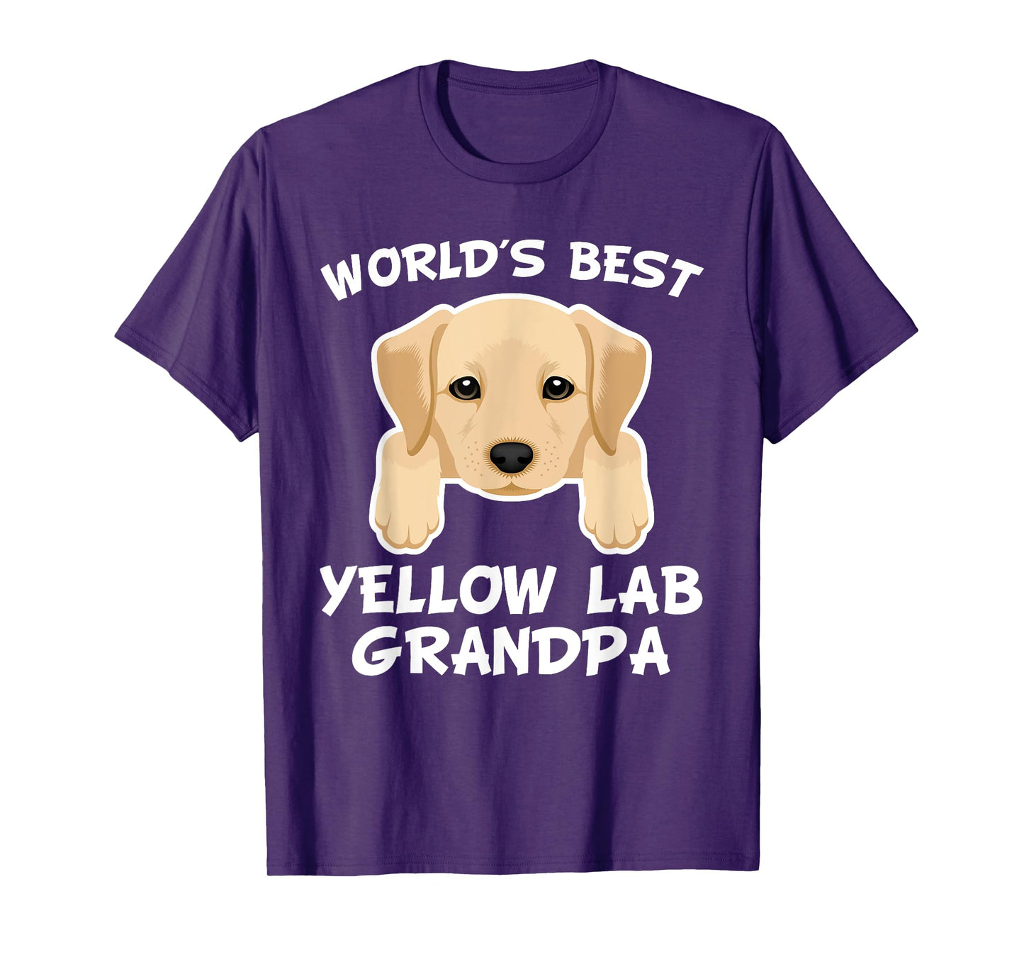 World's Best Yellow Lab Grandpa Dog Granddog T-Shirt Men T-Shirt