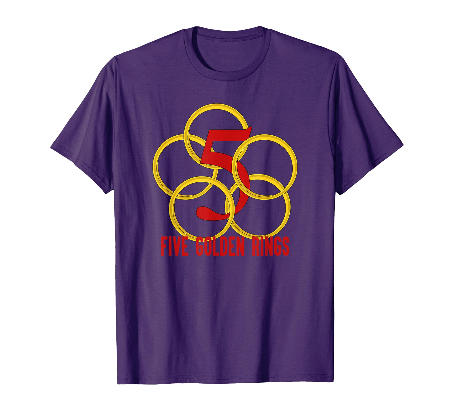 Five Golden Rings T-Shirt Song 12 Days Christmas Tee T-Shirt