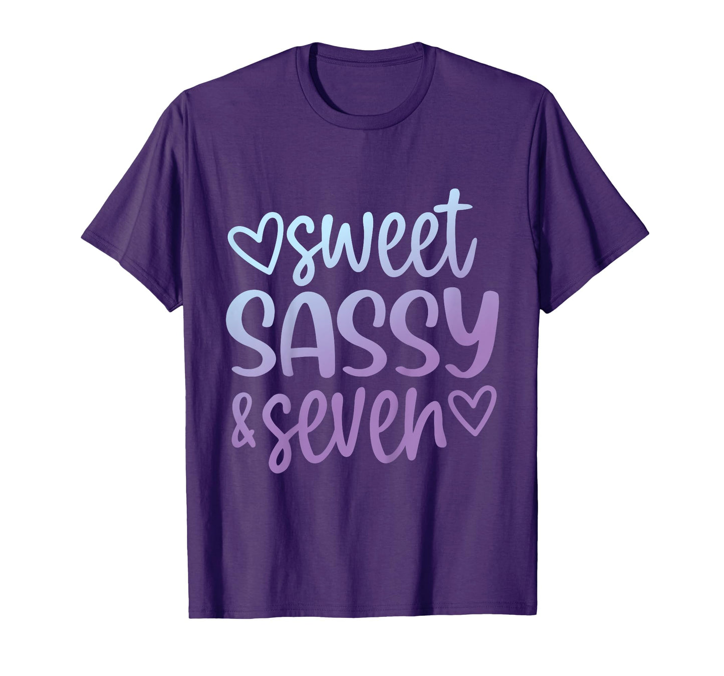 Tie Dye Sweet Sassy and Seven 7th Birthday Girls 7 Years Old T-Shirt