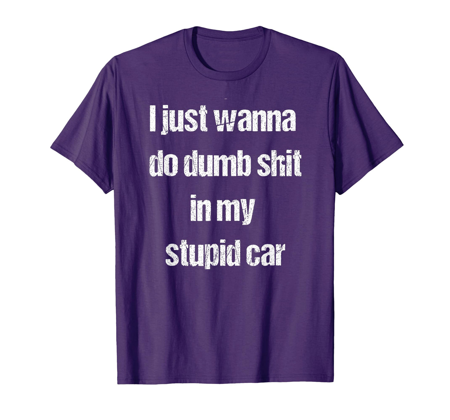 I Just Wanna Do Dumb Shit in My Stupid car T-Shirt
