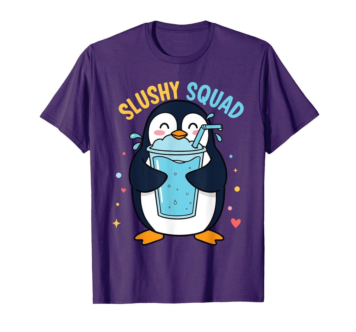 Teens Crewneck Drink Ice Slurpee Slushy Squad Kids Fun T-Shirt