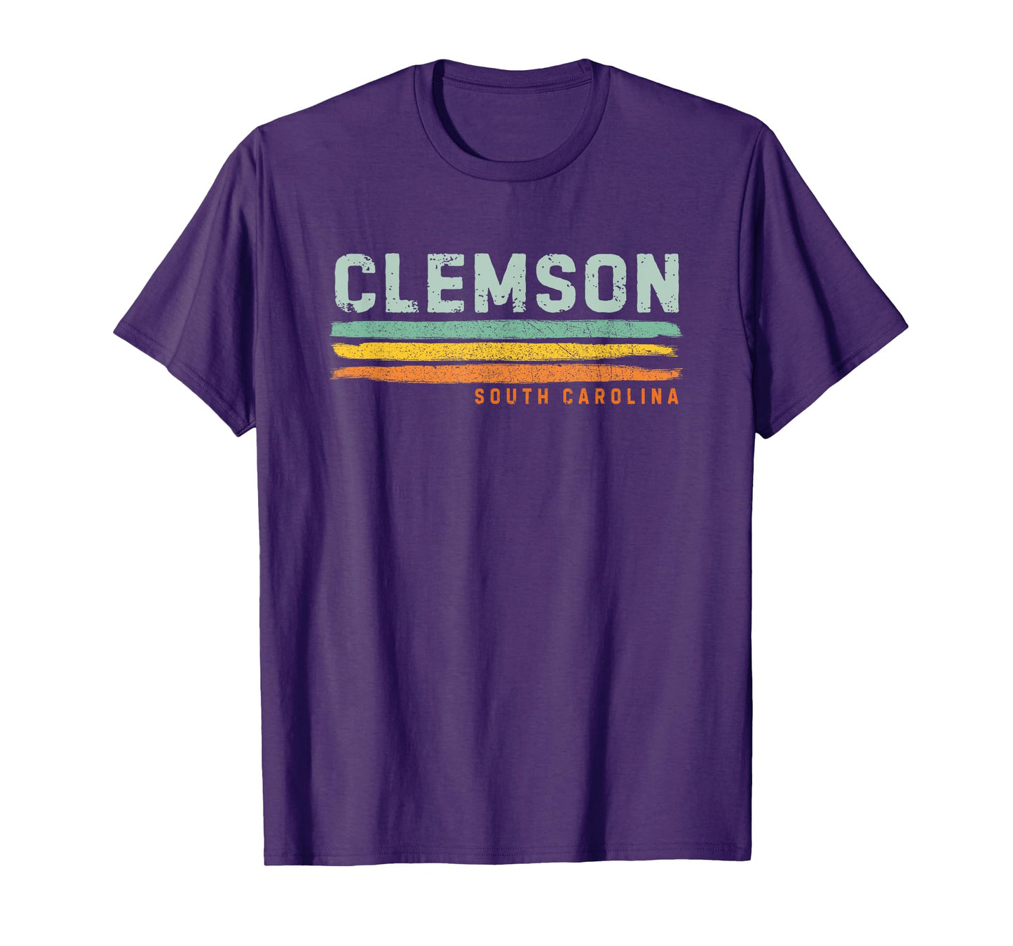 Vintage Stripes Clemson SC T-Shirt