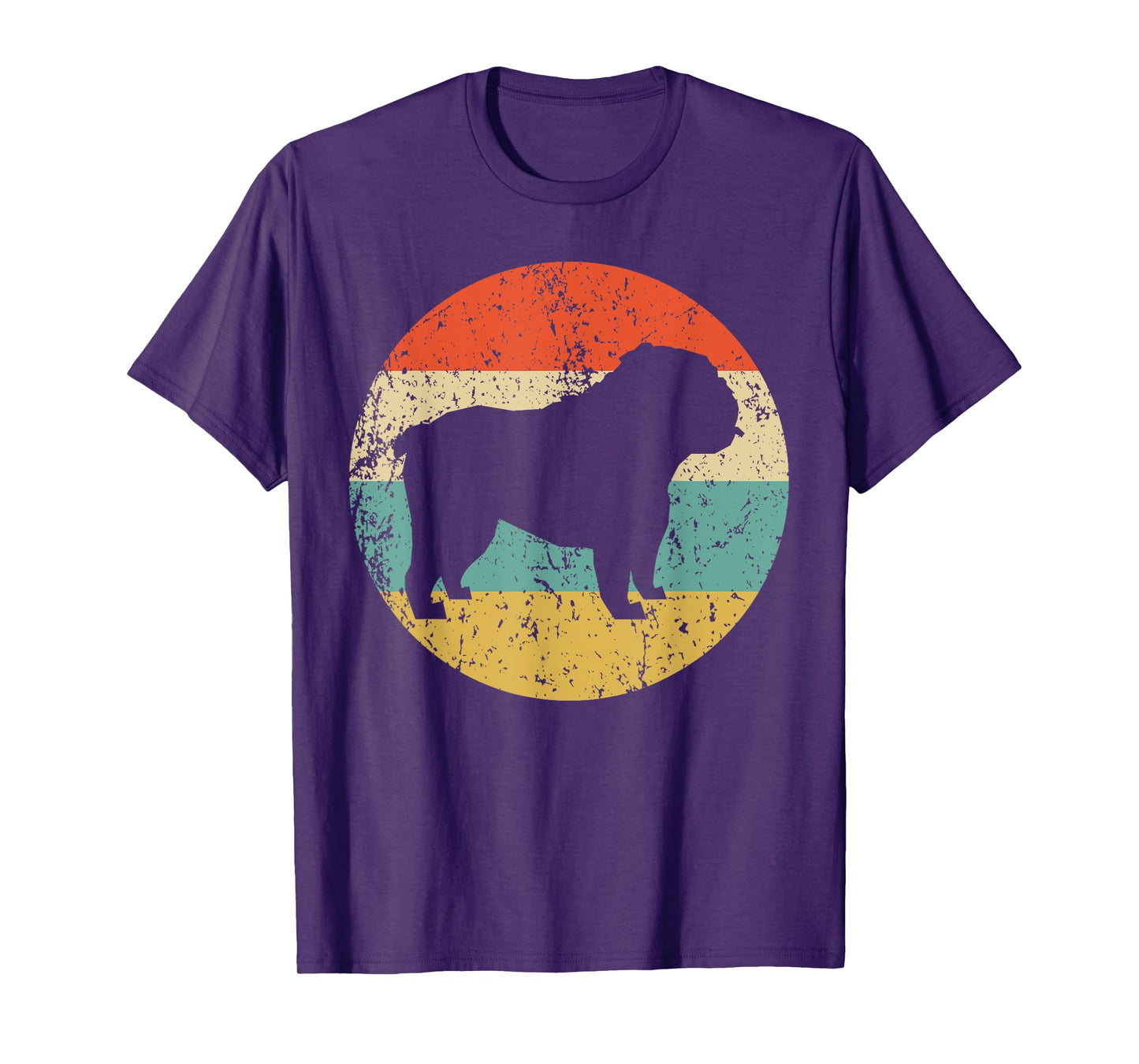 English Bulldog Shirt - Retro English Bulldog Dog T-Shirt Men Women Girls Kids T-Shirt