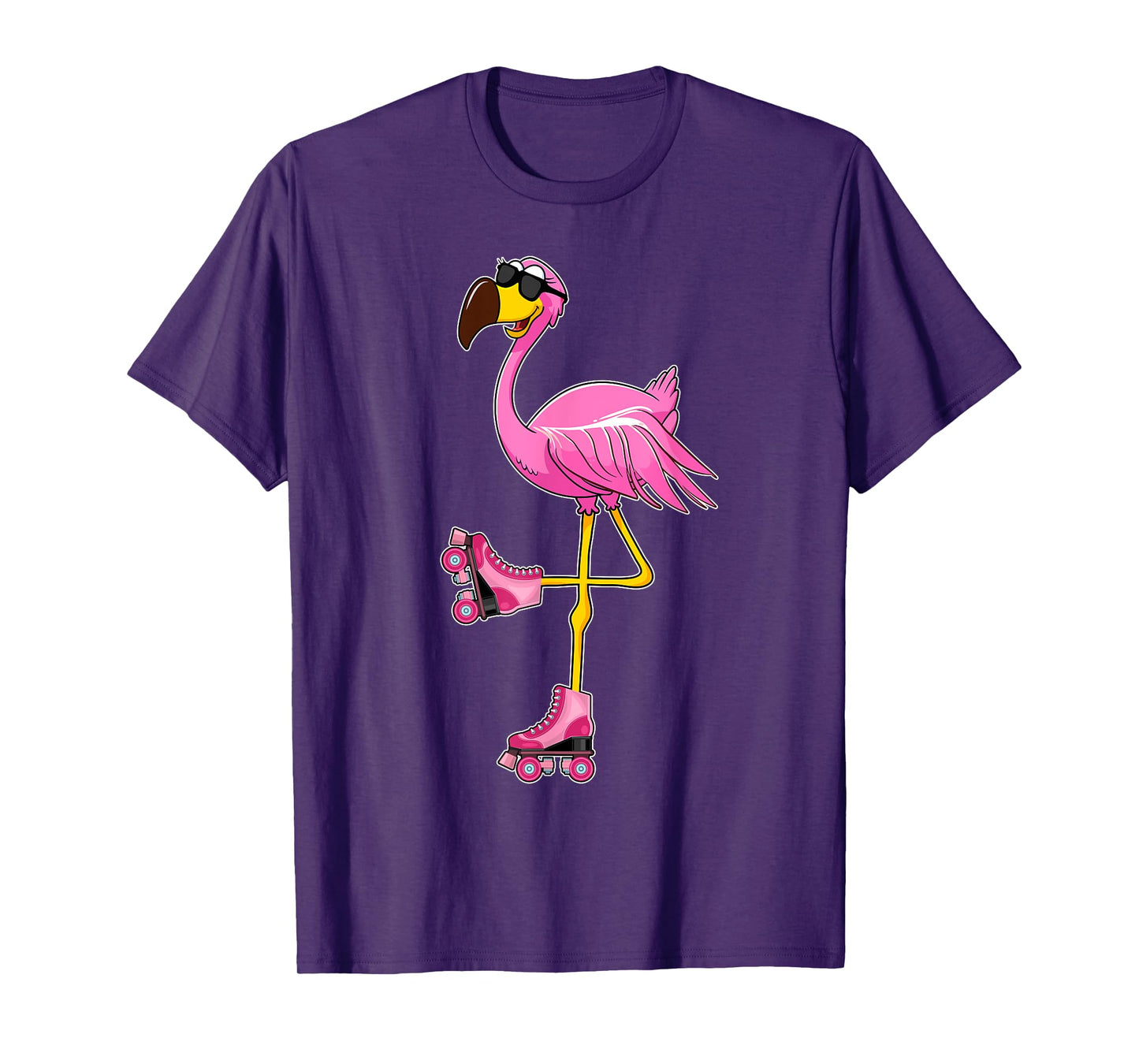 Flamingo Roller Skates - Funny Flamingo Lover Roller Skaters T-Shirt