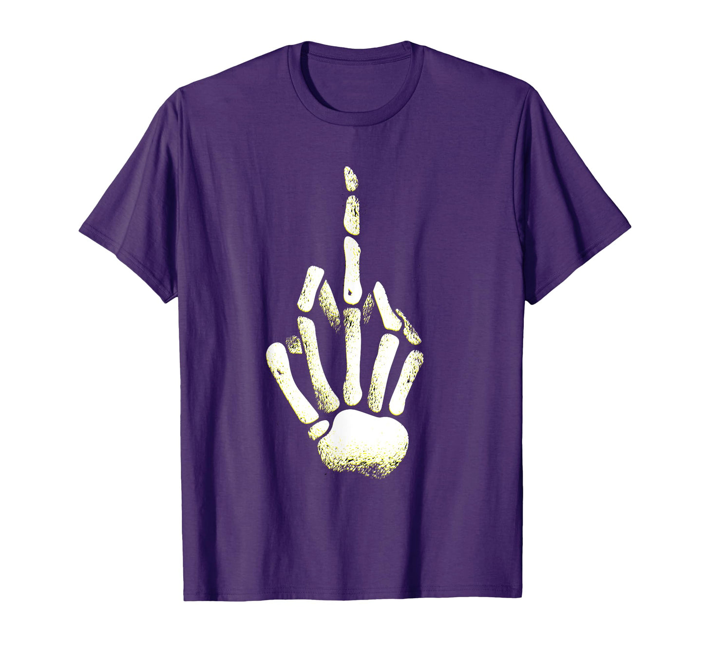 Halloween Skeleton Middle Finger Hand Fuck off T-Shirt