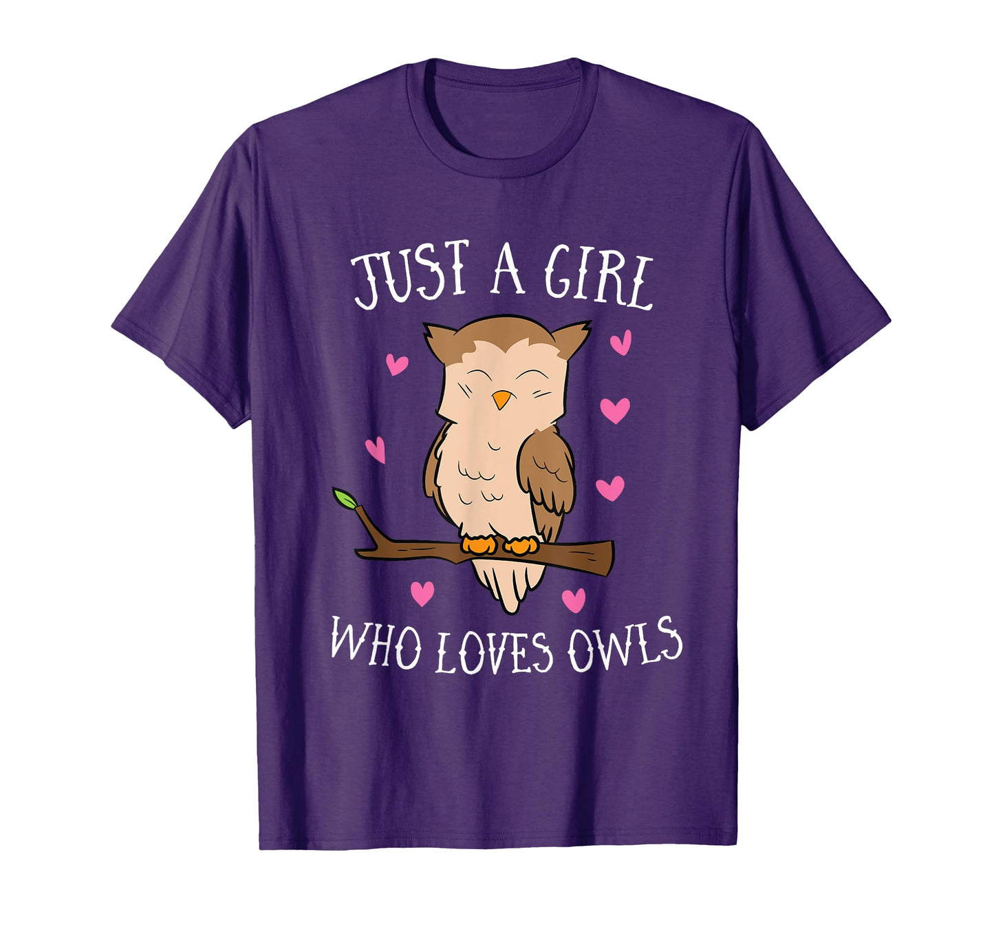 Just a Girl Who Loves Owls Cute Owl Girl T-Shirt