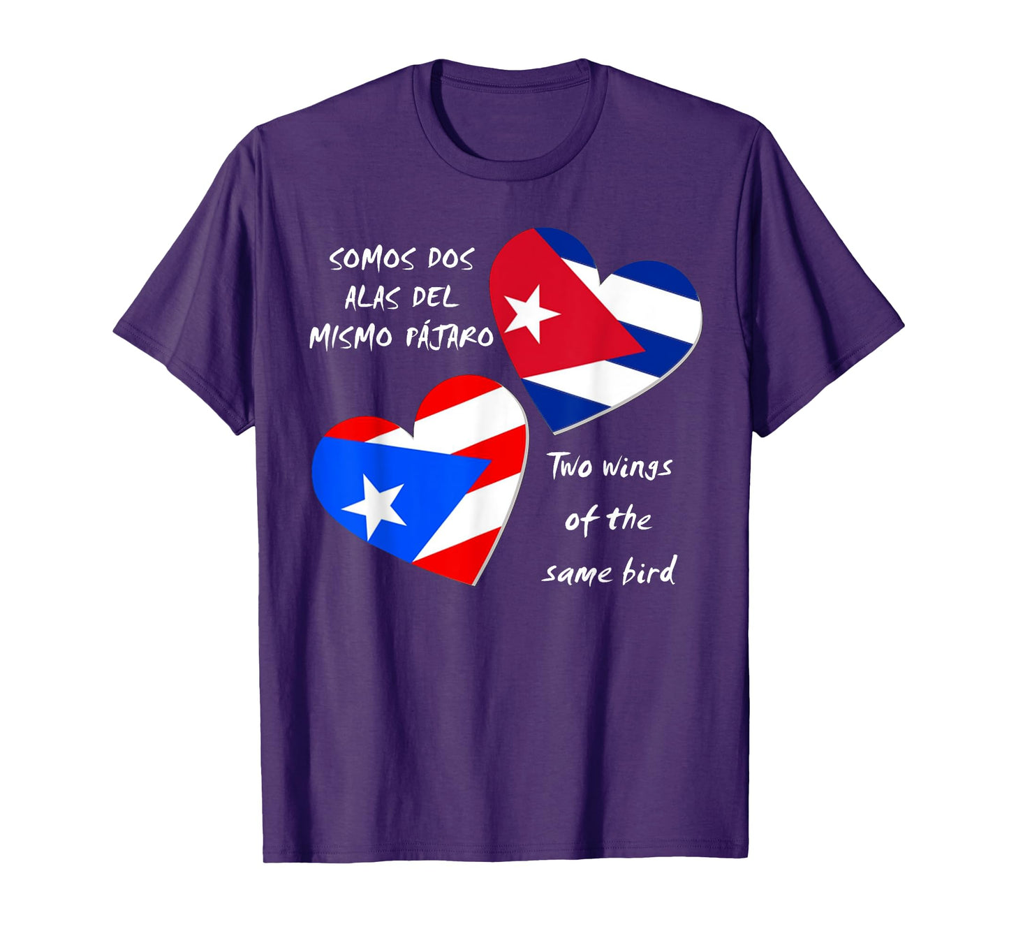 Puerto Rico and Cuba Heart, Two wings of the same bird T-Shirt