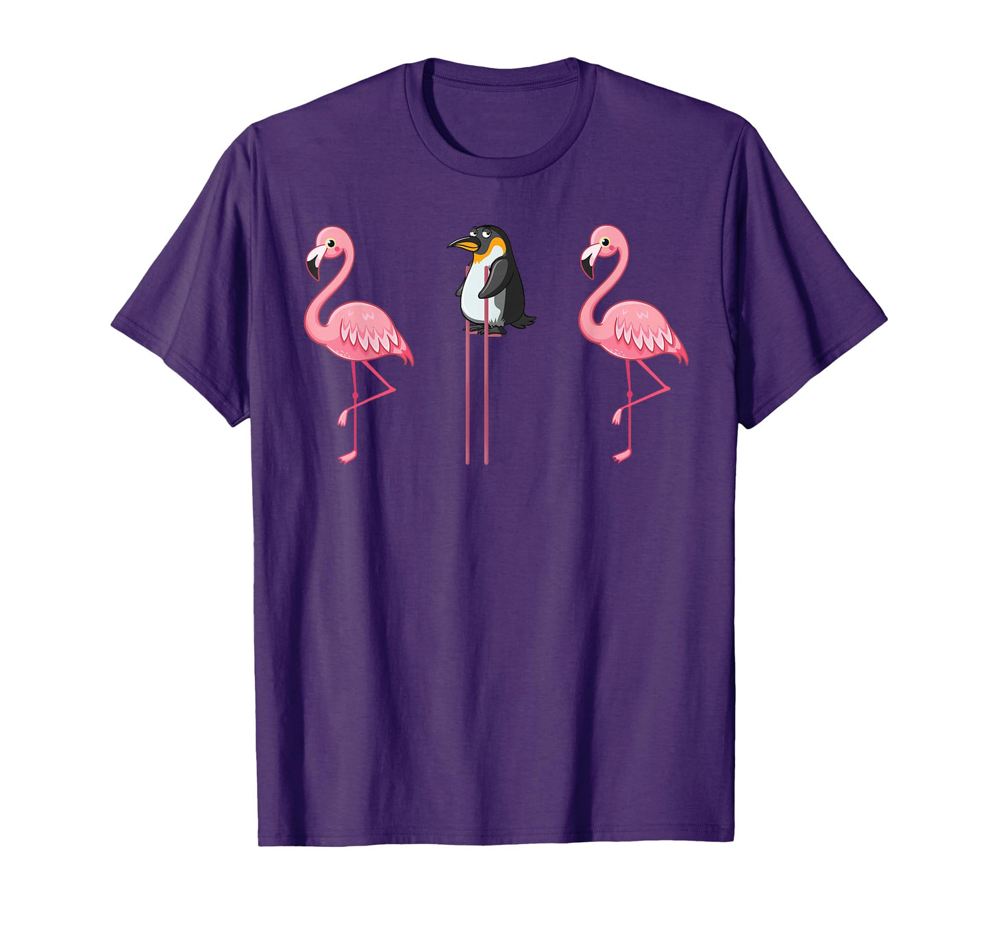 Flamingo Penguin On Stilts Tshirt Flamingo Lover Gifts T-Shirt