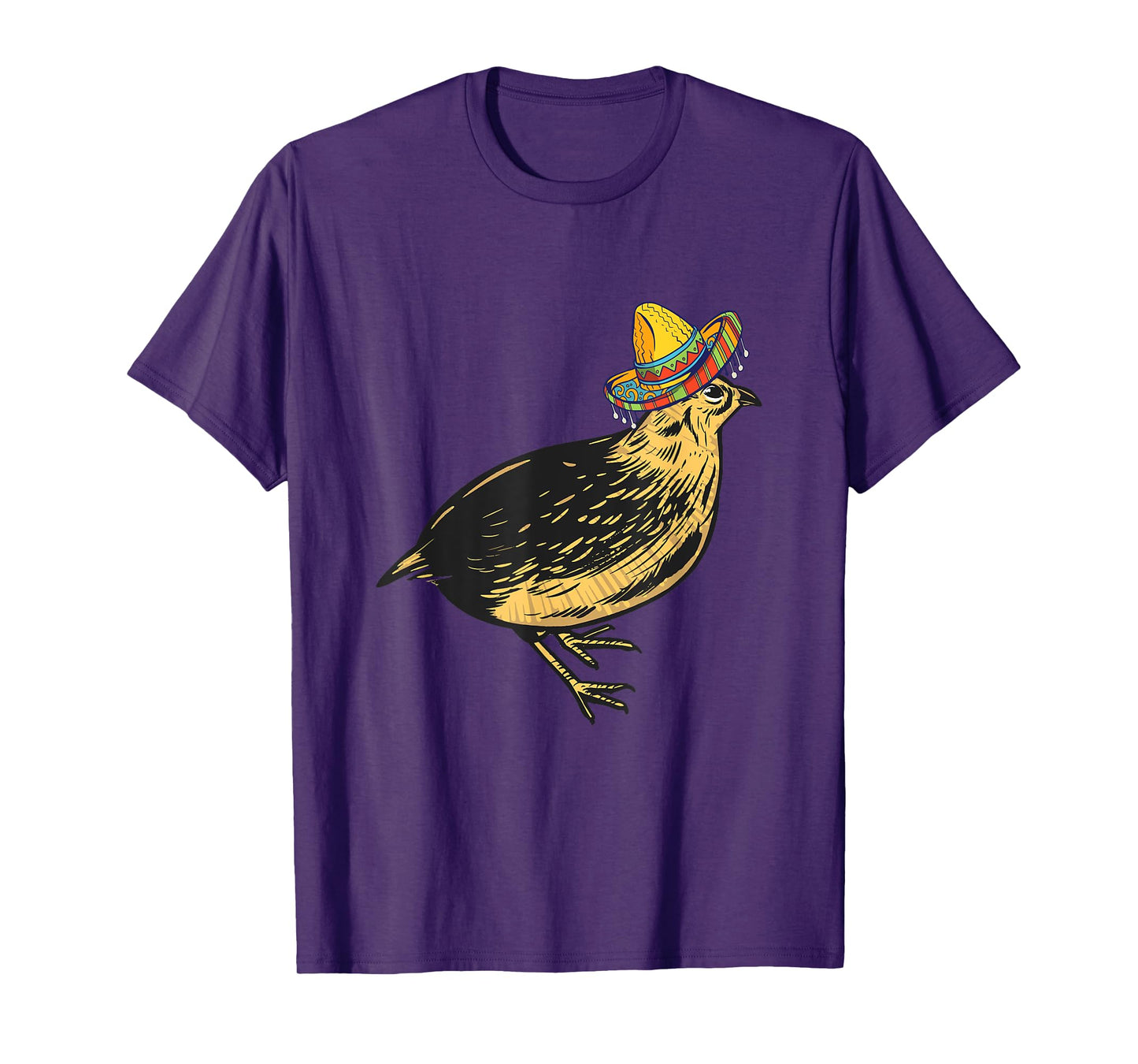 Quail Bird Sombrero Costume Mexico Cinco De Mayo Fiesta T-Shirt