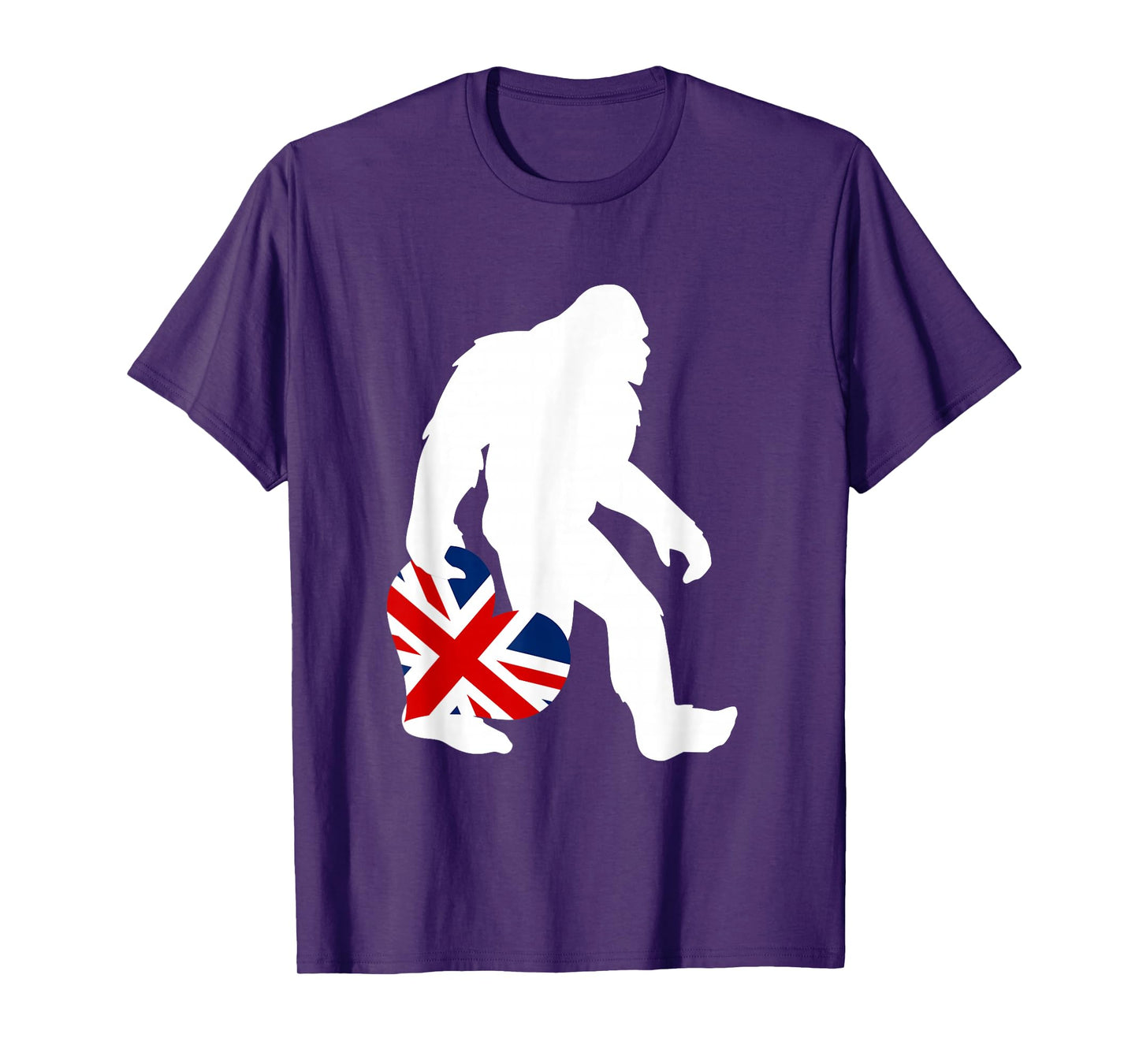 Funny British Bigfoot United Kingdom Flag T-Shirt