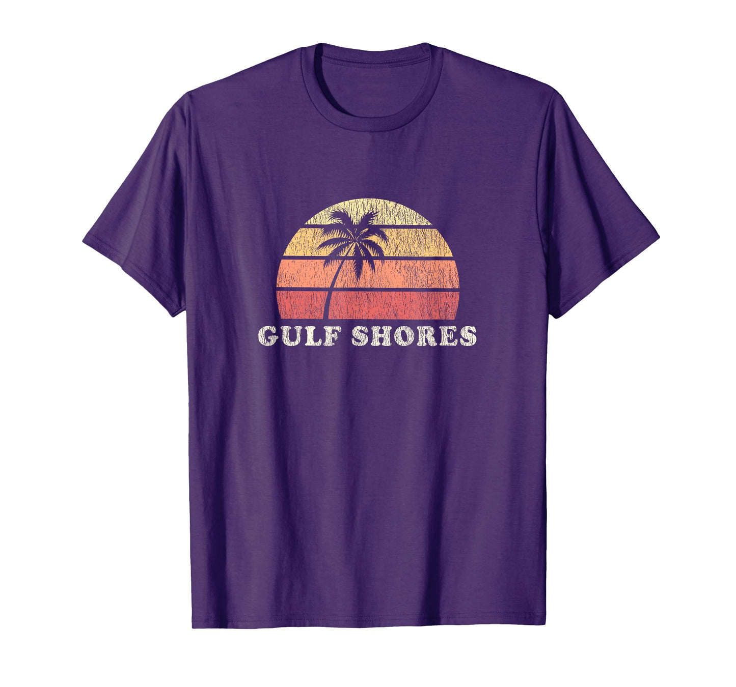 Gulf Shores AL Vintage 70s Retro Throwback Design T-Shirt