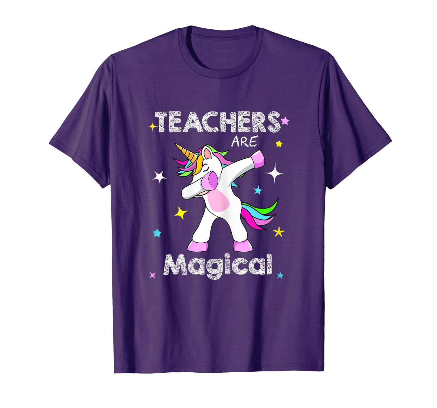 Teachers Are Magical Shirt Dabbing Unicorn Teaching Tee T-Shirt