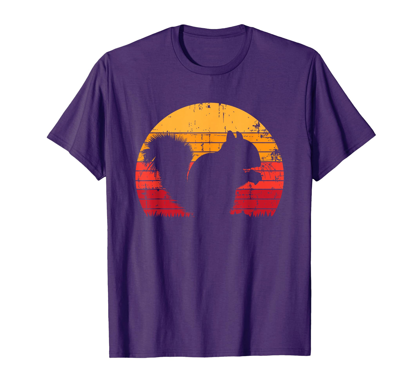Funny Black Squirrel Sunset Vintage Safari For Men Women Kid T-Shirt