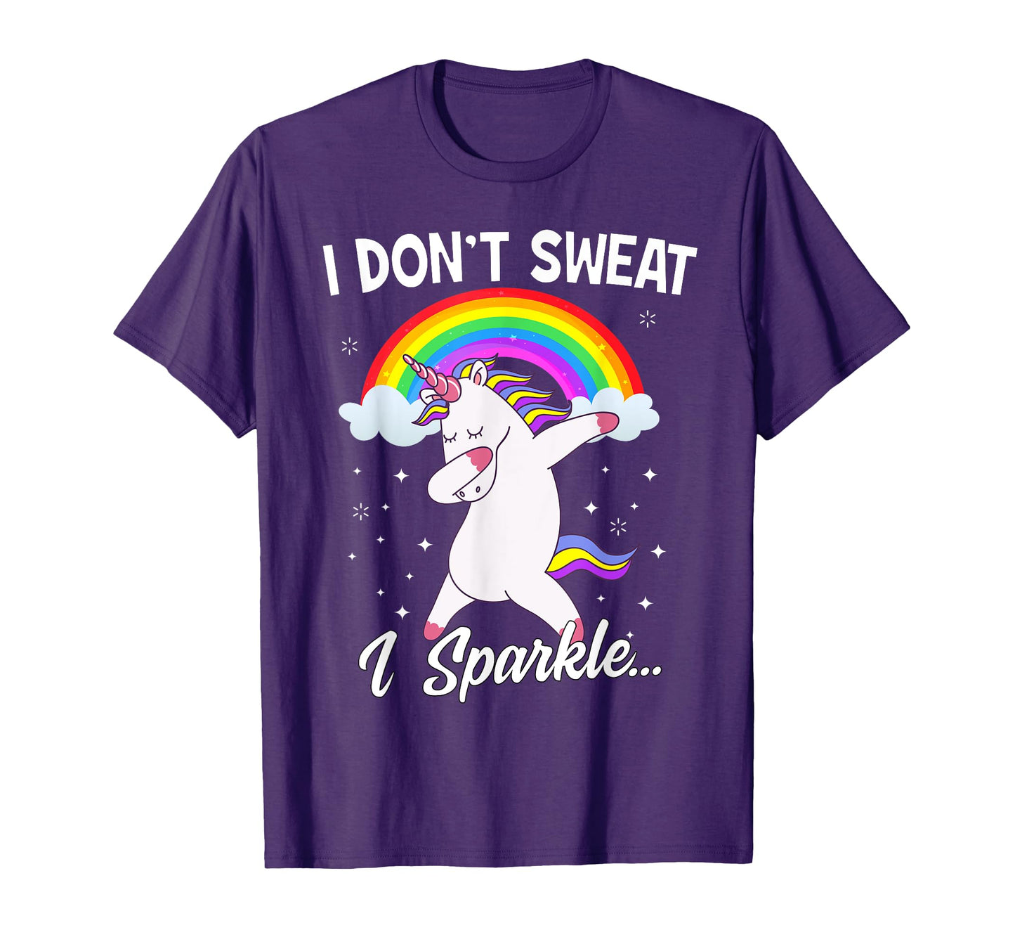 I Don't Sweat I Sparkle Unicorn Women T-Shirt Christmas Gift T-Shirt