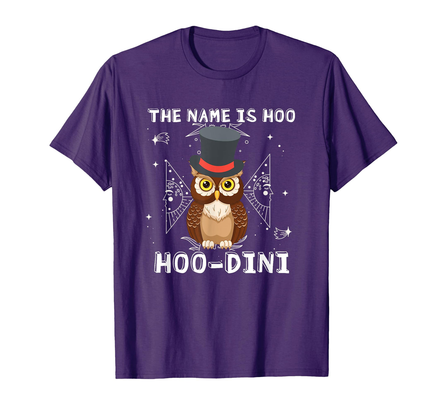 Cute owl funny houdini, Owl hoo dini pun magician T-Shirt