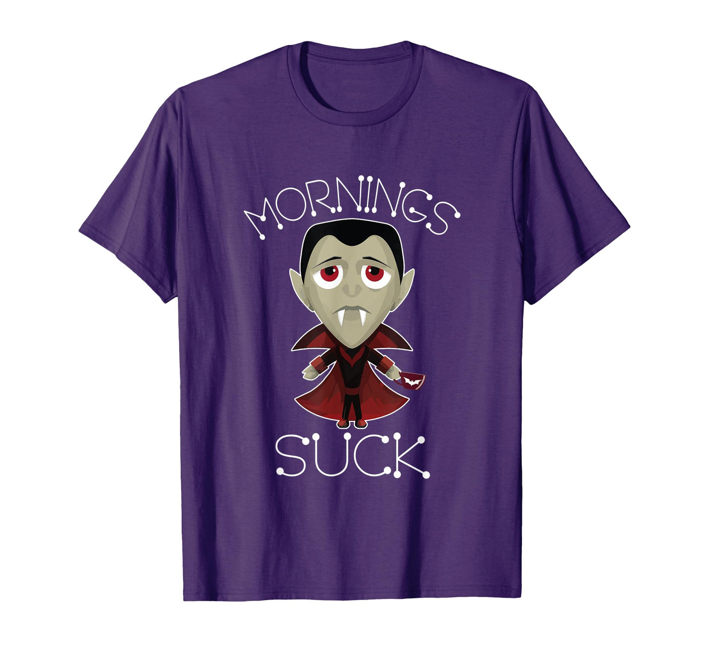 Mornings Suck Vampire Halloween Nosferatu Dark Mad Demon T-Shirt