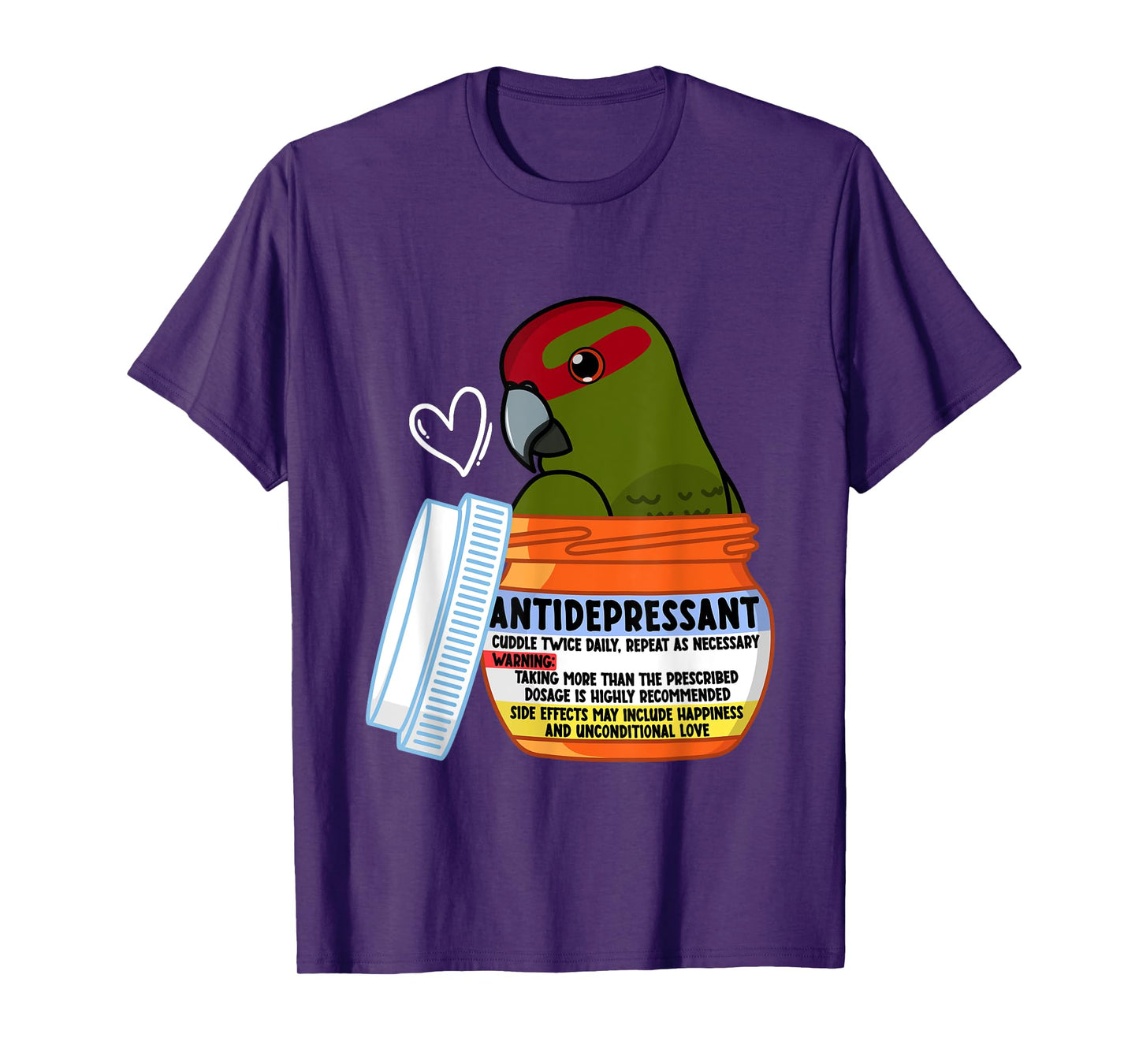 Cute Antidepressant Parrot I Red-crowned Kakariki T-Shirt