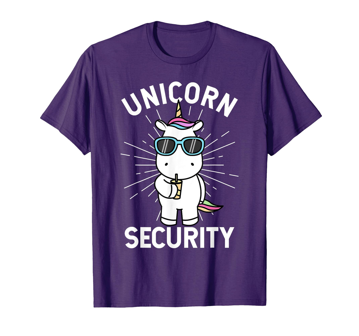 Halloween Dad Mom Daughter Adult Costume | Unicorn Security T-Shirt