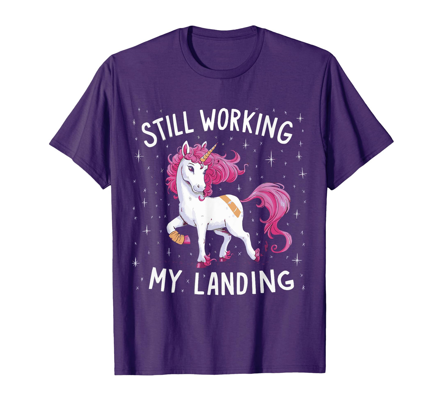 Still Working On My Landing Unicorn Broken Bone T-Shirt